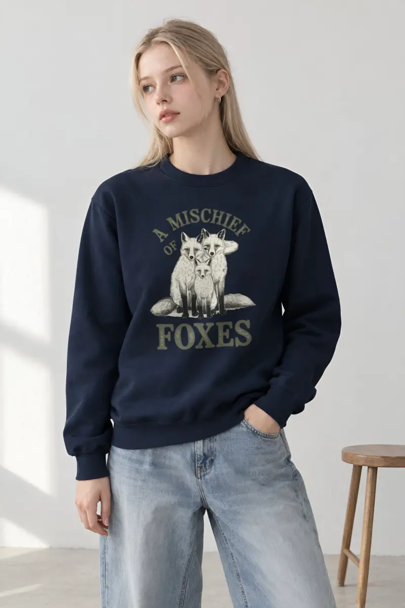 "A Mischief of Foxes" Heavy Blend Unisex Crewneck Sweatshirt