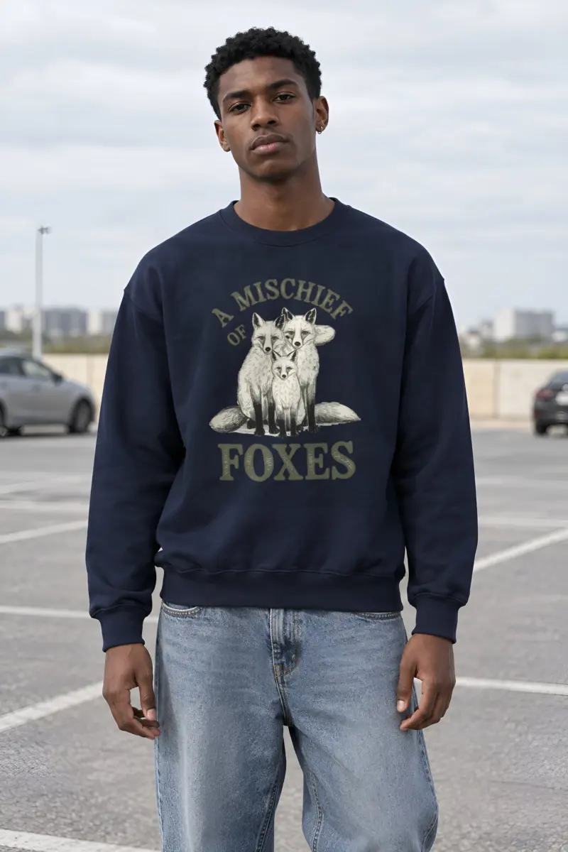 "A Mischief of Foxes" Heavy Blend Unisex Crewneck Sweatshirt