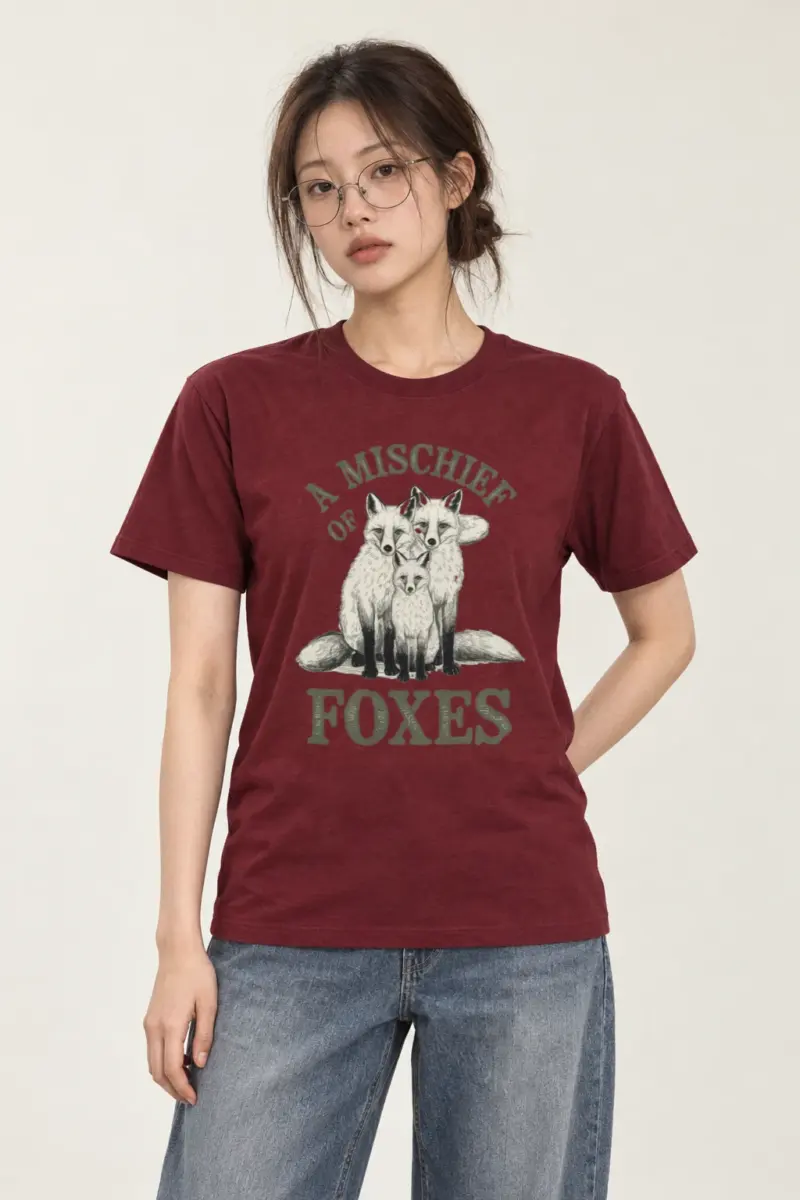 "A Mischief Of Foxes" Heavyweight Unisex Crewneck T-shirt