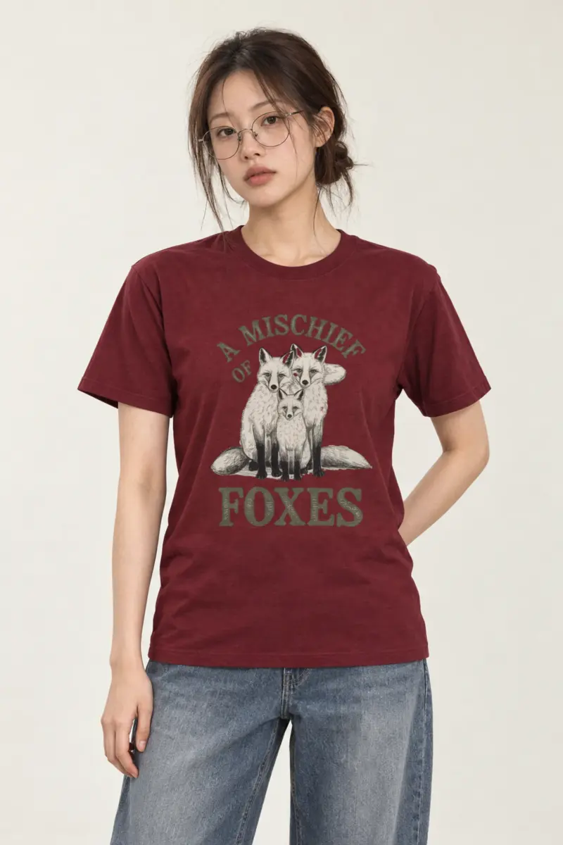 "A Mischief Of Foxes" Heavyweight Unisex Crewneck T-shirt
