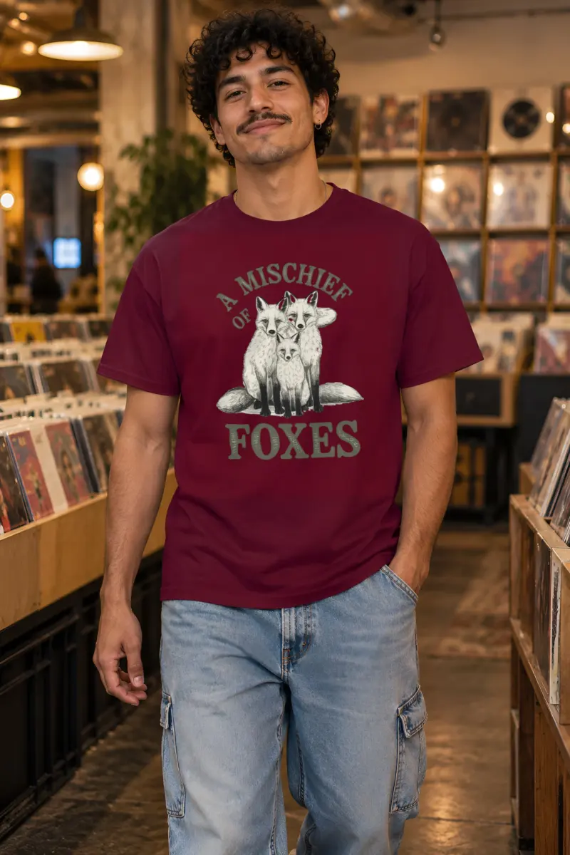 "A Mischief Of Foxes" Heavyweight Unisex Crewneck T-shirt
