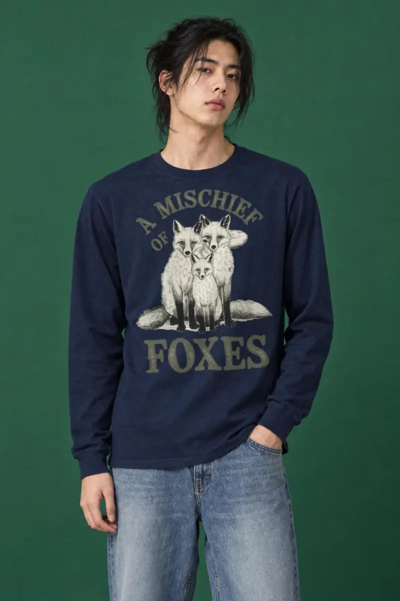 "A Mischief Of Foxes" Unisex Longsleeve T-shirt | Gildan 2400