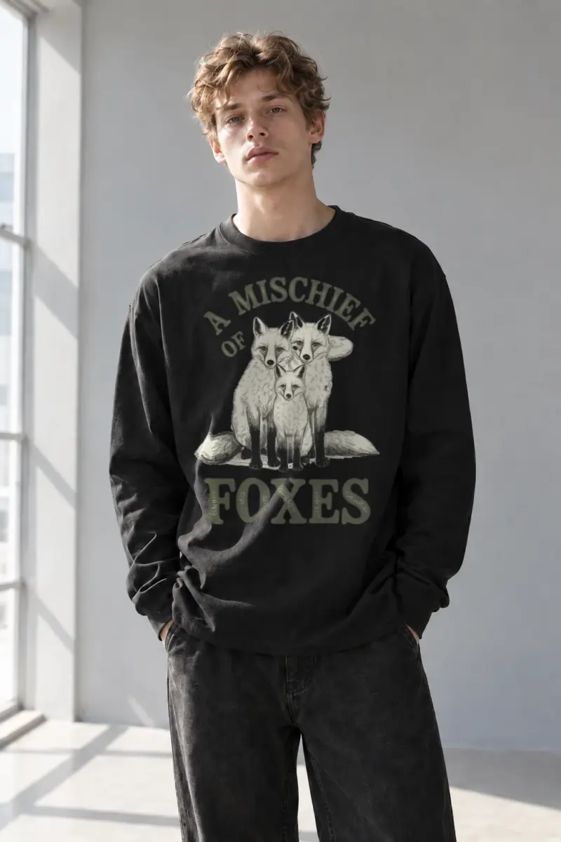 "A Mischief Of Foxes" Unisex Longsleeve T-shirt | Gildan 2400