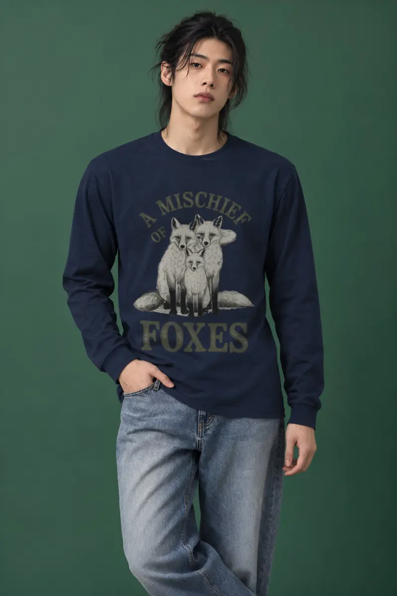 "A Mischief Of Foxes" Unisex Longsleeve T-shirt