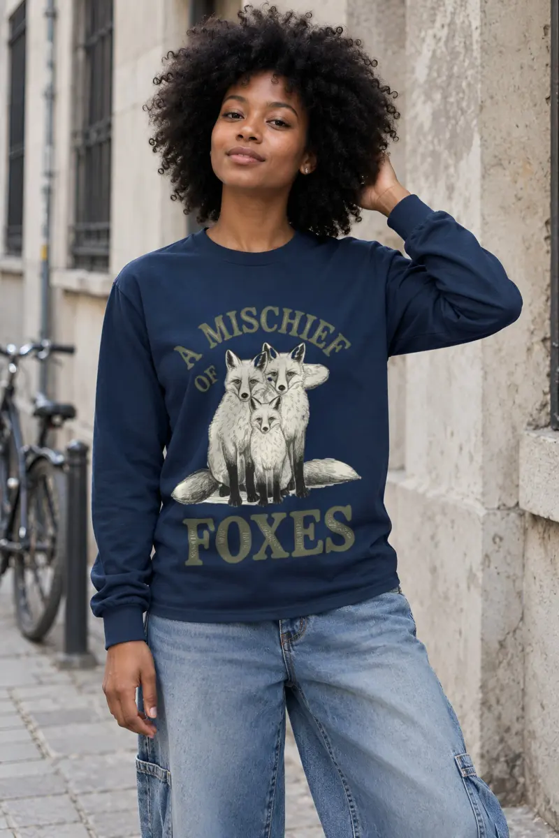 "A Mischief Of Foxes" Unisex Longsleeve T-shirt