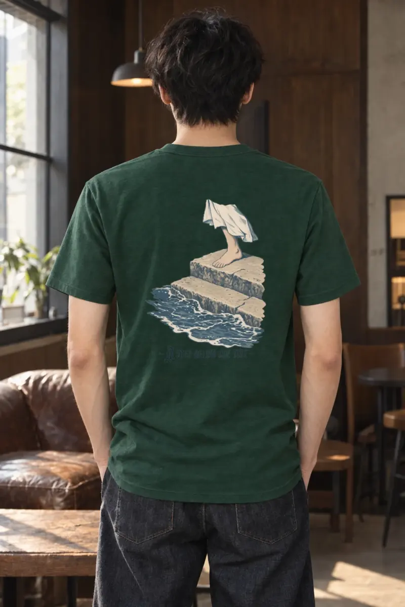 "A Step Below the Tide" Heavyweight Unisex Crewneck T-shirt