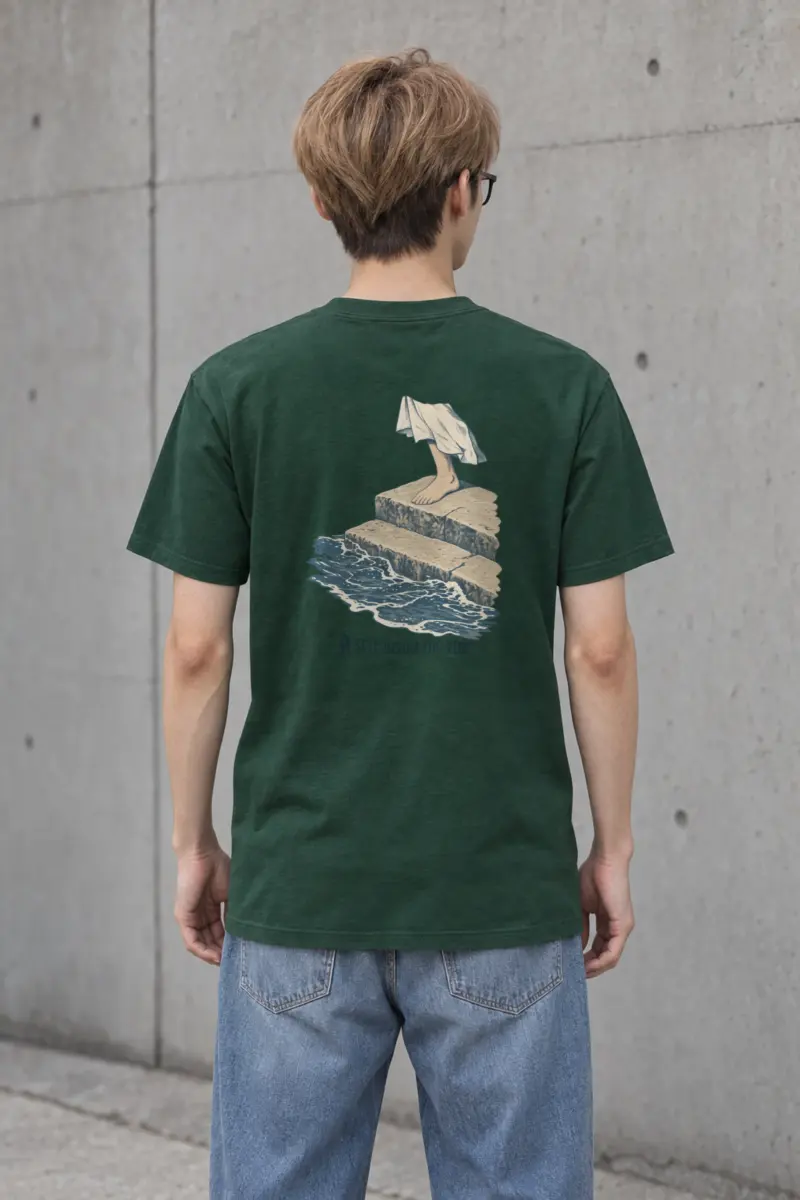 "A Step Below the Tide" Heavyweight Unisex Crewneck T-shirt