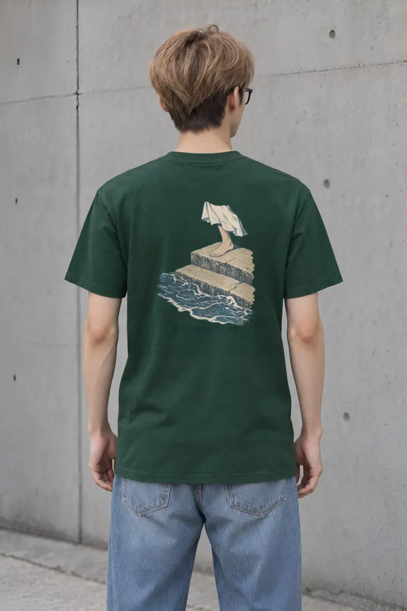 "A Step Below the Tide" Heavyweight Unisex Crewneck T-shirt