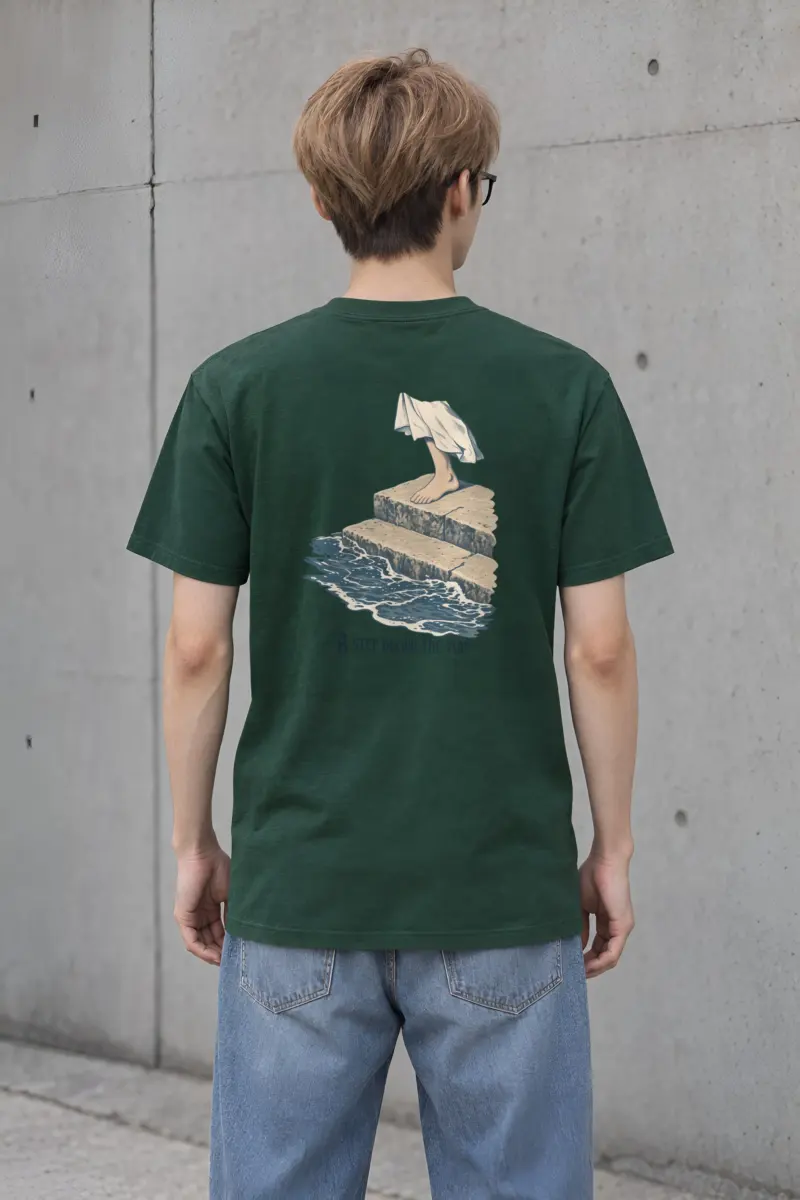 "A Step Below the Tide" Heavyweight Unisex Crewneck T-shirt