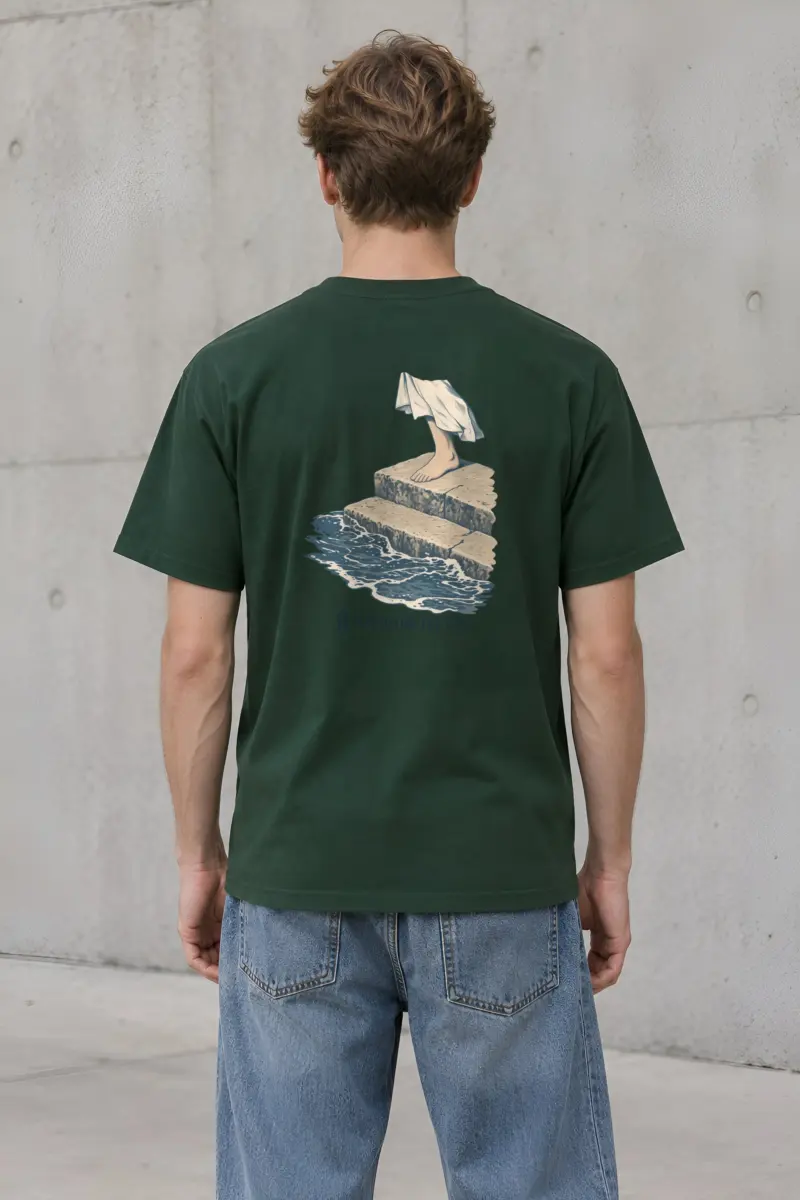 "A Step Below the Tide" Heavyweight Unisex Crewneck T-shirt