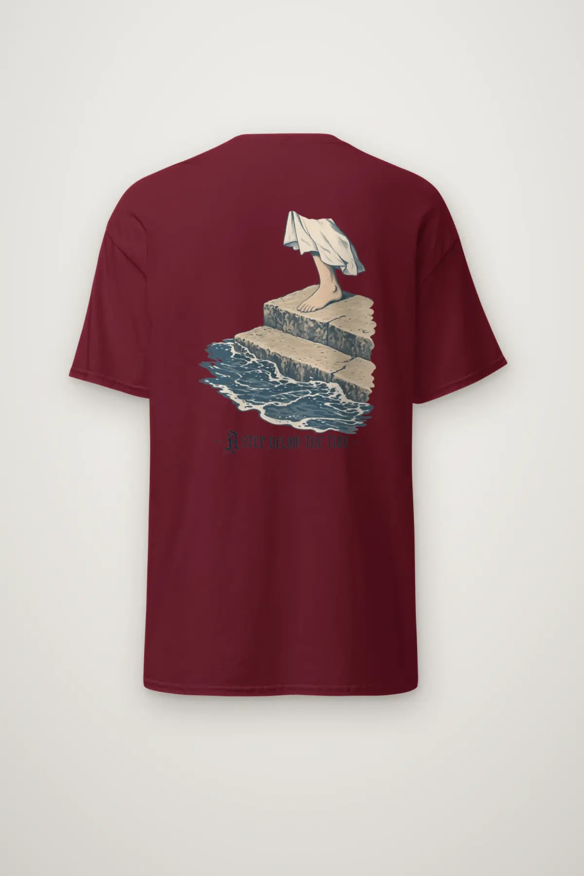 "A Step Below the Tide" Heavyweight Unisex Crewneck T-shirt