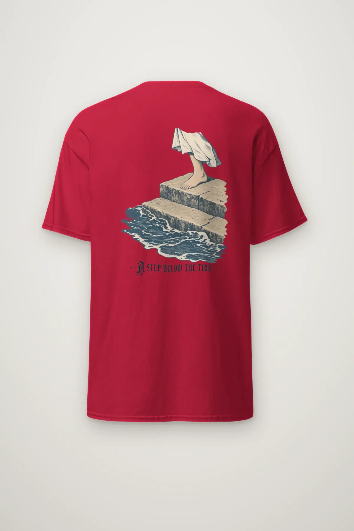 "A Step Below the Tide" Heavyweight Unisex Crewneck T-shirt