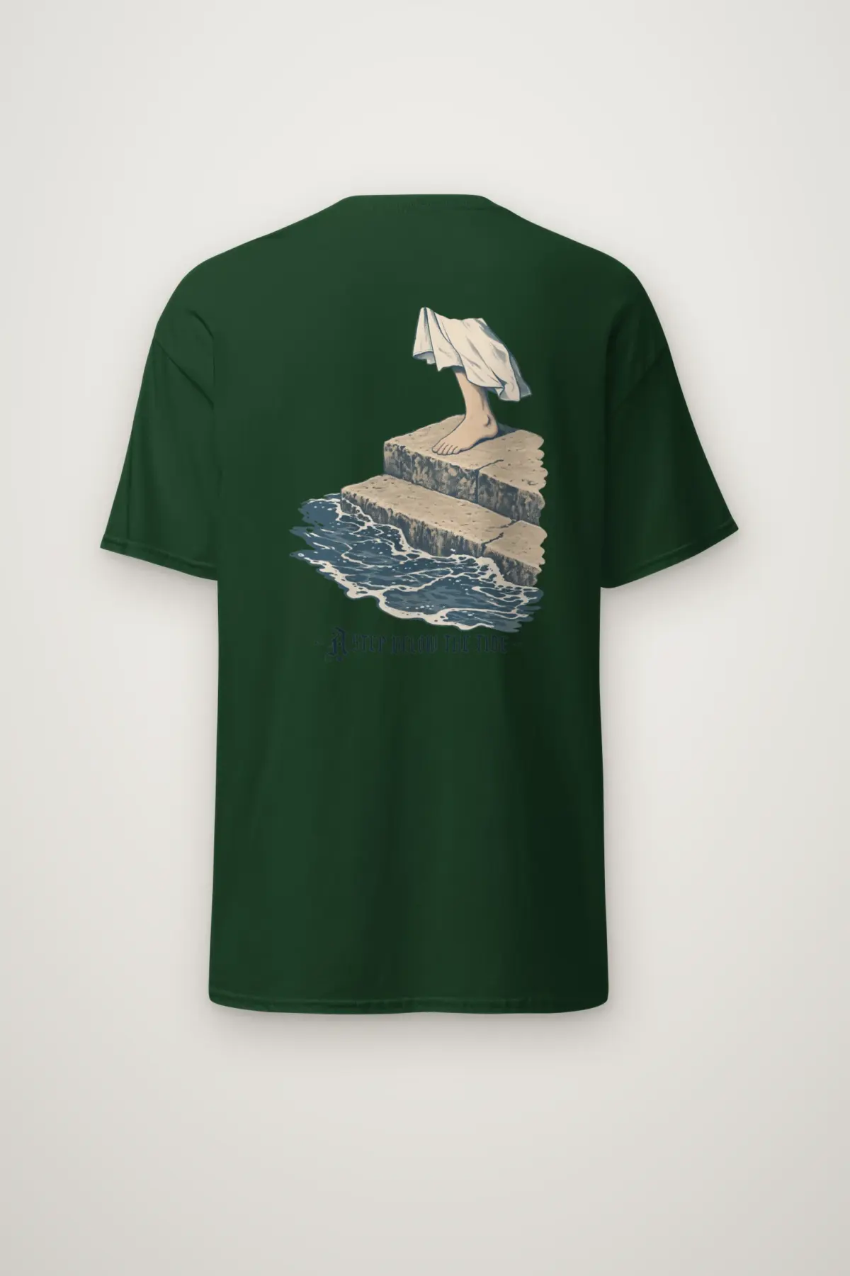 "A Step Below the Tide" Heavyweight Unisex Crewneck T-shirt