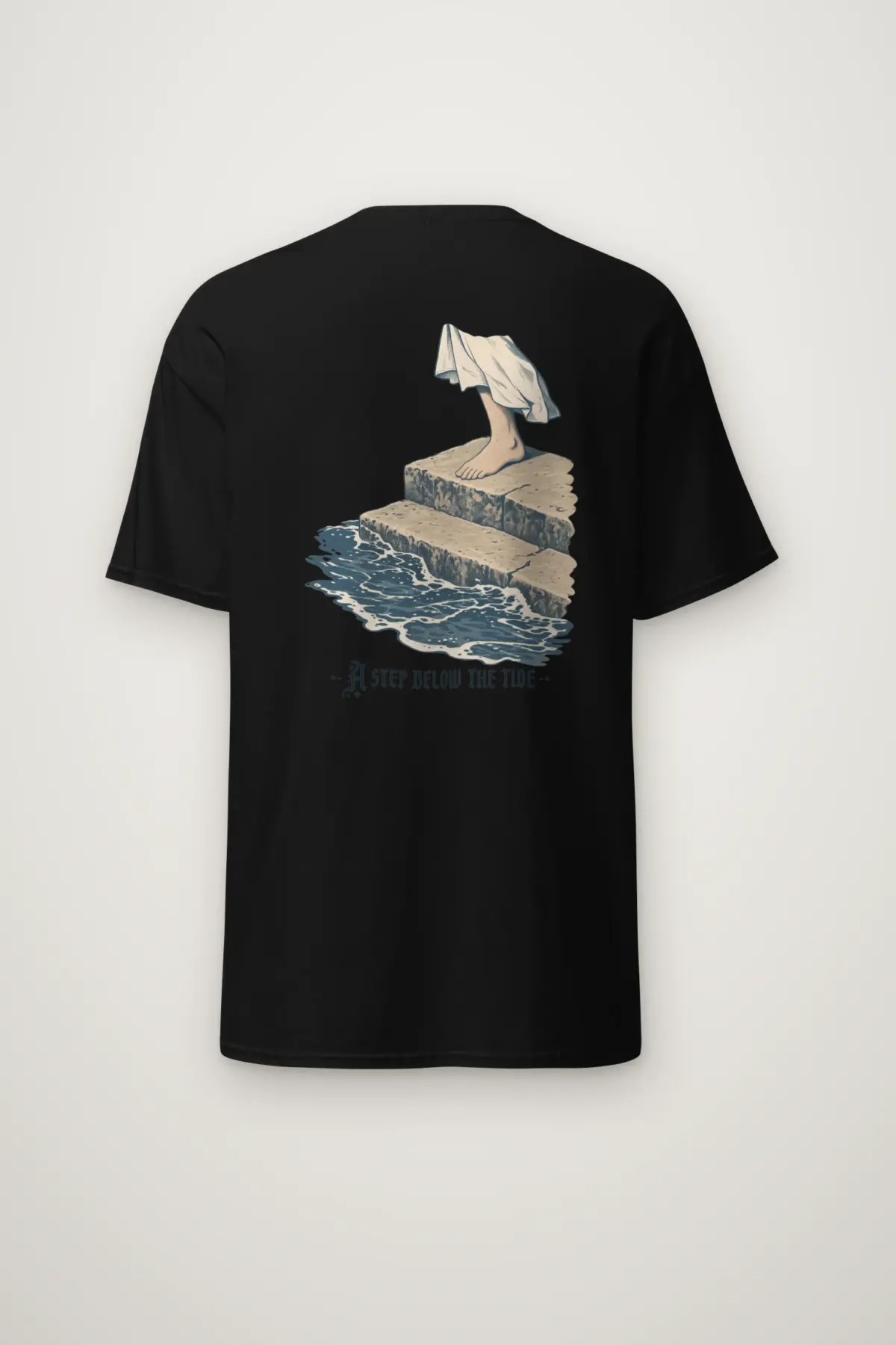 "A Step Below the Tide" Heavyweight Unisex Crewneck T-shirt