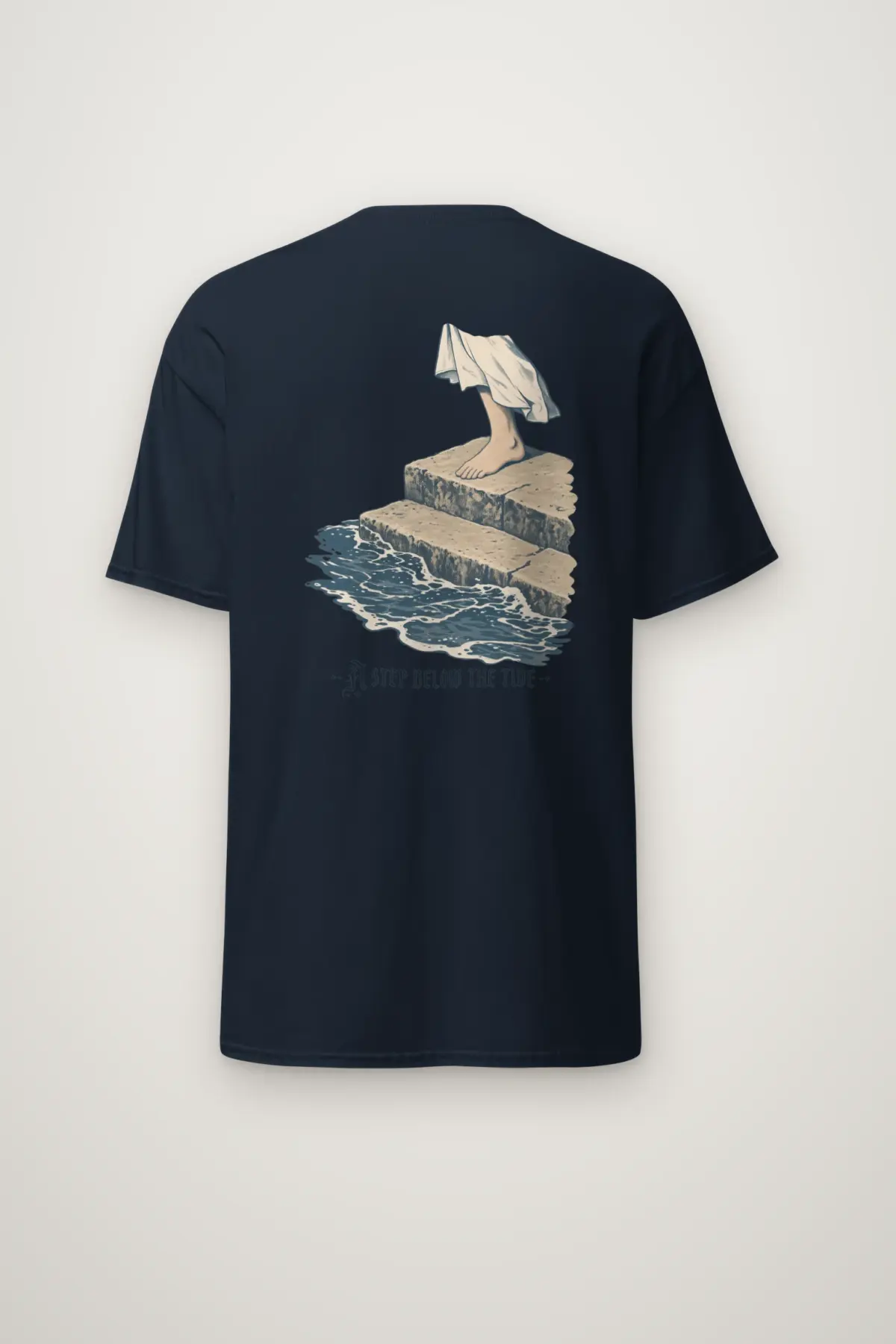"A Step Below the Tide" Heavyweight Unisex Crewneck T-shirt