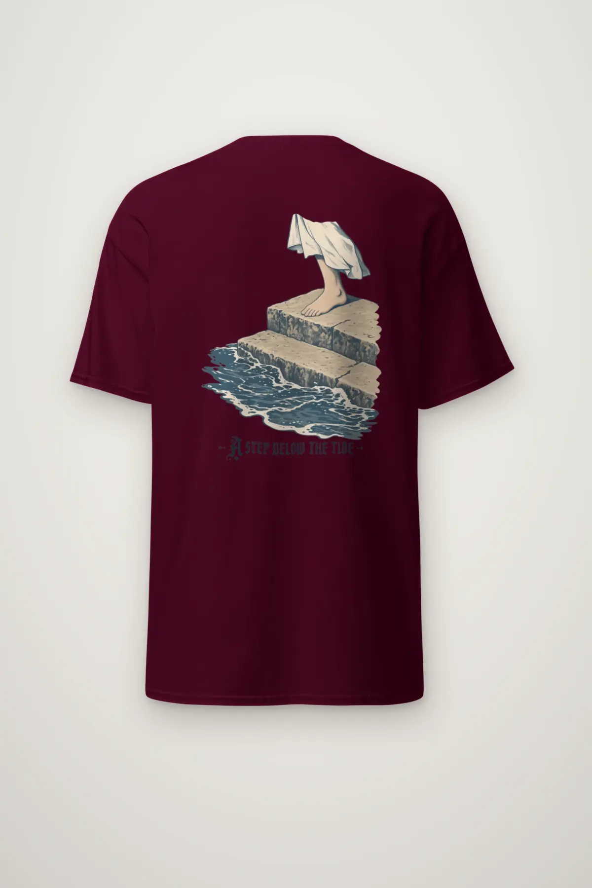 "A Step Below the Tide" Heavyweight Unisex Crewneck T-shirt