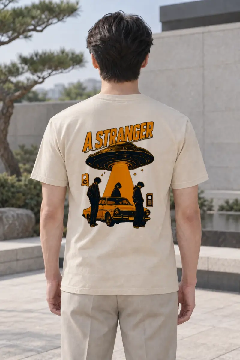 "A Stranger" Heavyweight Unisex Crewneck T-shirt | Gildan 5000