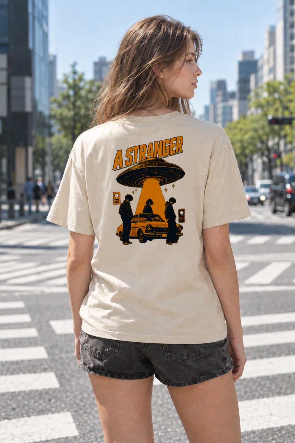 "A Stranger" Heavyweight Unisex Crewneck T-shirt | Gildan 5000