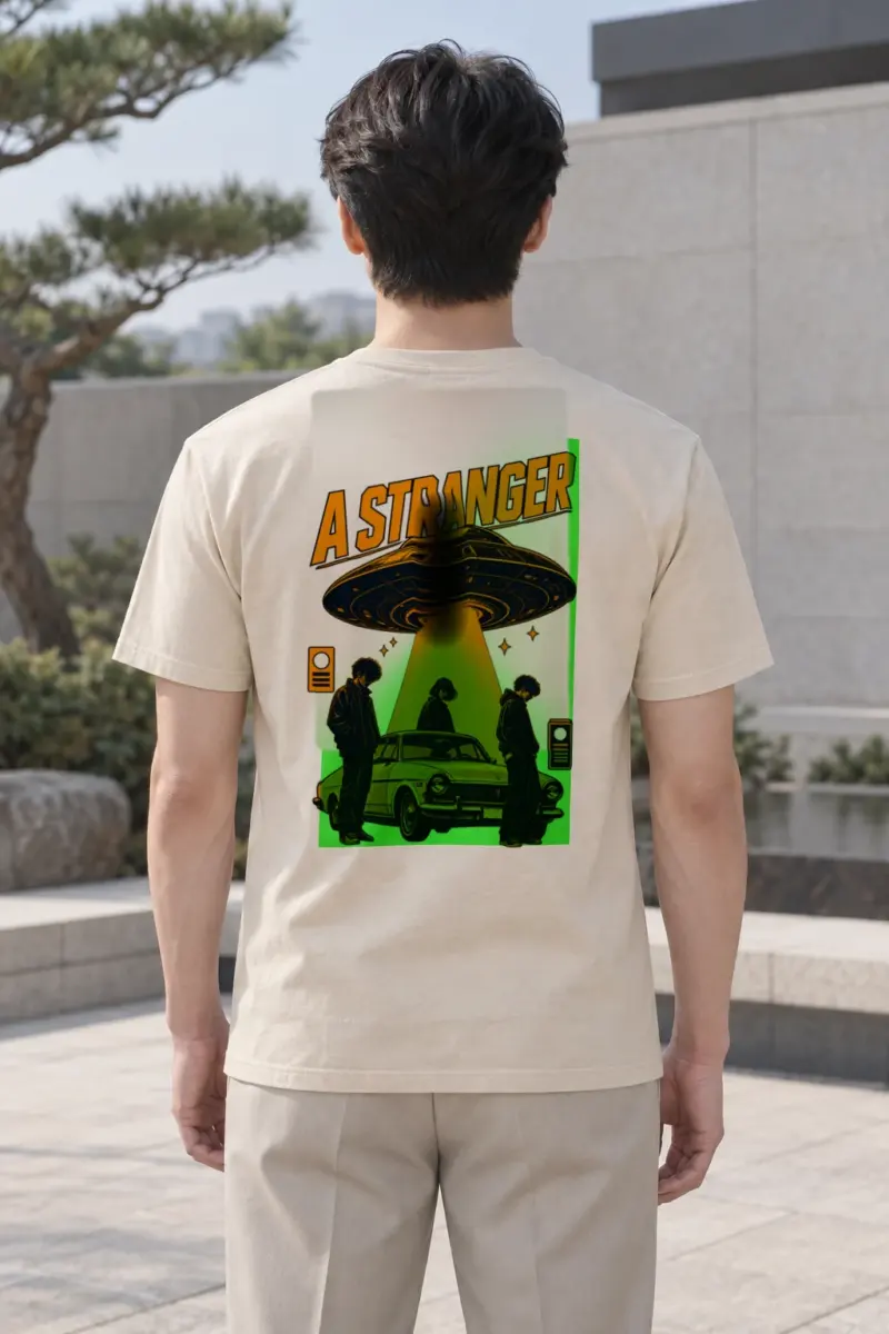 "A Stranger" Heavyweight Unisex Crewneck T-shirt | Gildan 5000