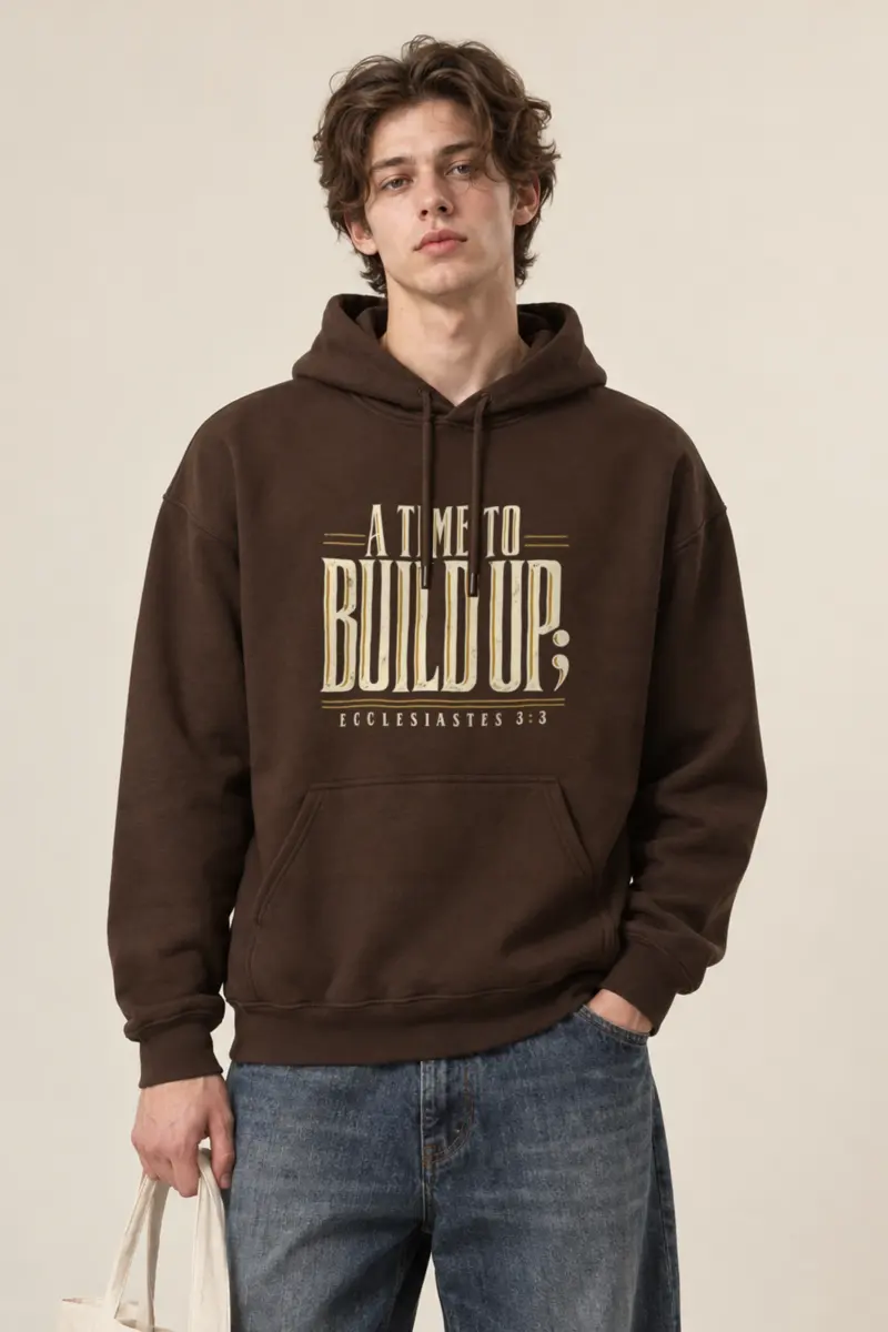 "A Time to Build Up" Heavy Blend Unisex Pullover Hoodie