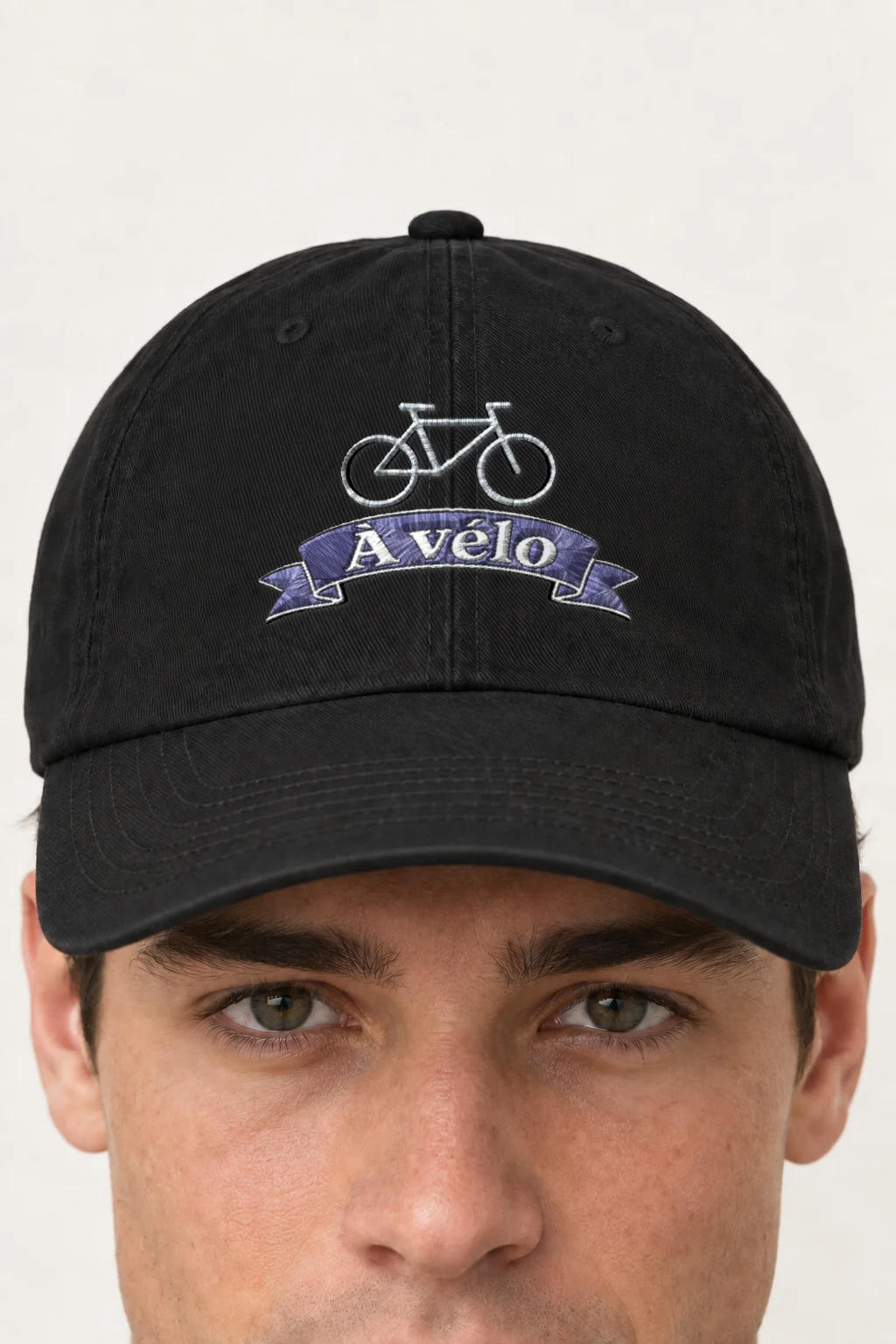 "À Vélo Bicycle" Classic Dad Hat · Embroidered | Yupoong 6245CM