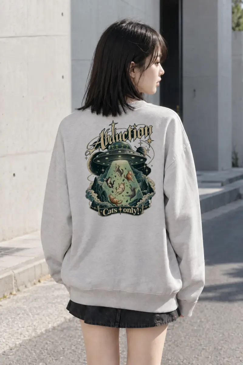 "Abduction Cats Only" Heavy Blend Unisex Crewneck Sweatshirt | Gildan 18000