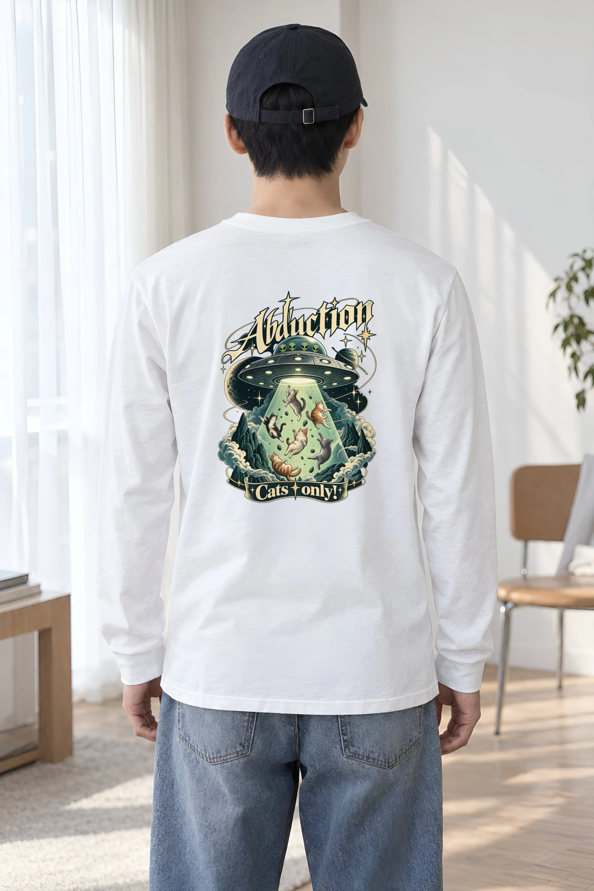 "Abduction Cats Only" Unisex Longsleeve T-shirt