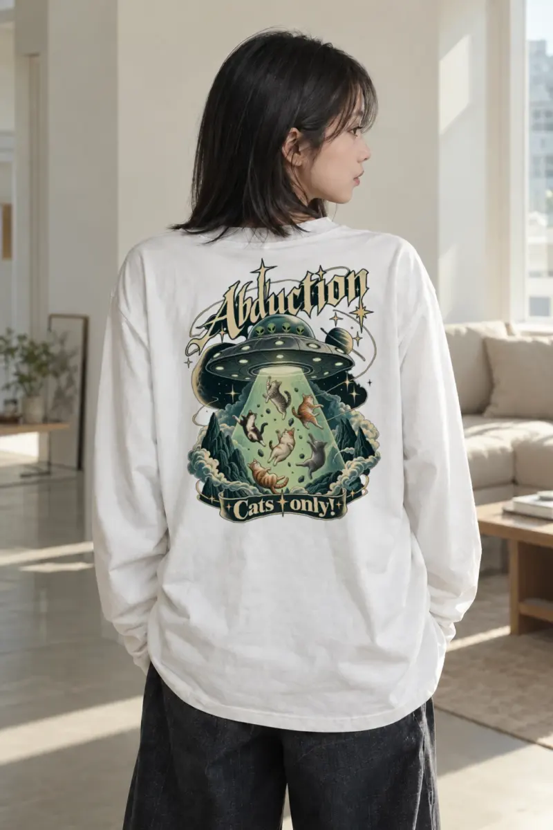 "Abduction Cats Only" Unisex Longsleeve T-shirt | Gildan 2400
