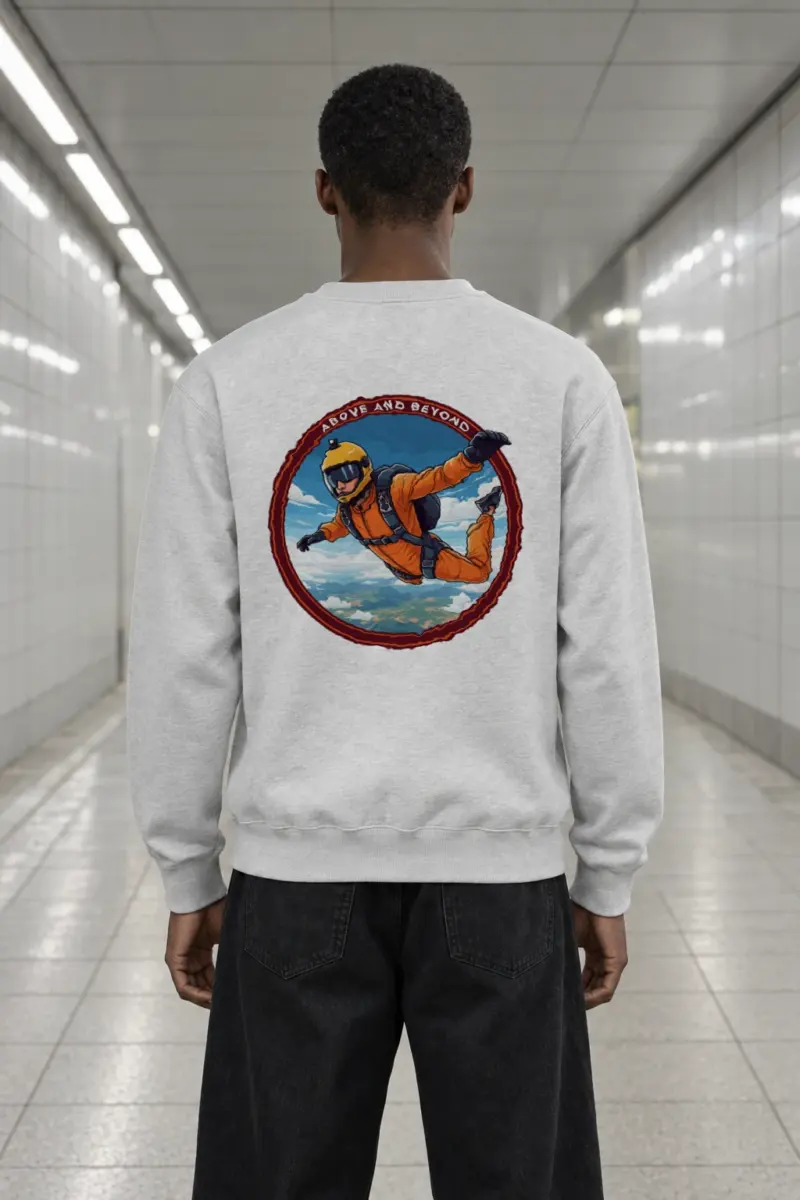 "Above And Beyond" Heavy Blend Unisex Crewneck Sweatshirt | Gildan 18000