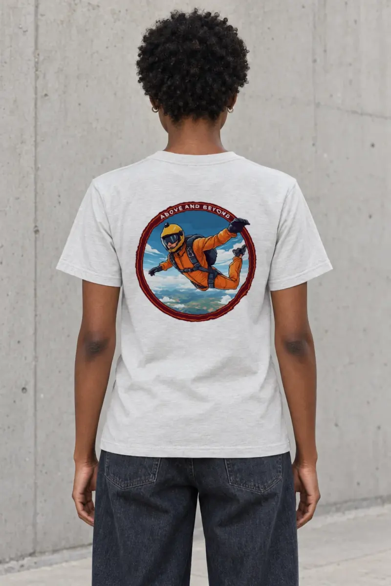 "Above And Beyond" Heavyweight Unisex Crewneck T-shirt | Gildan 5000