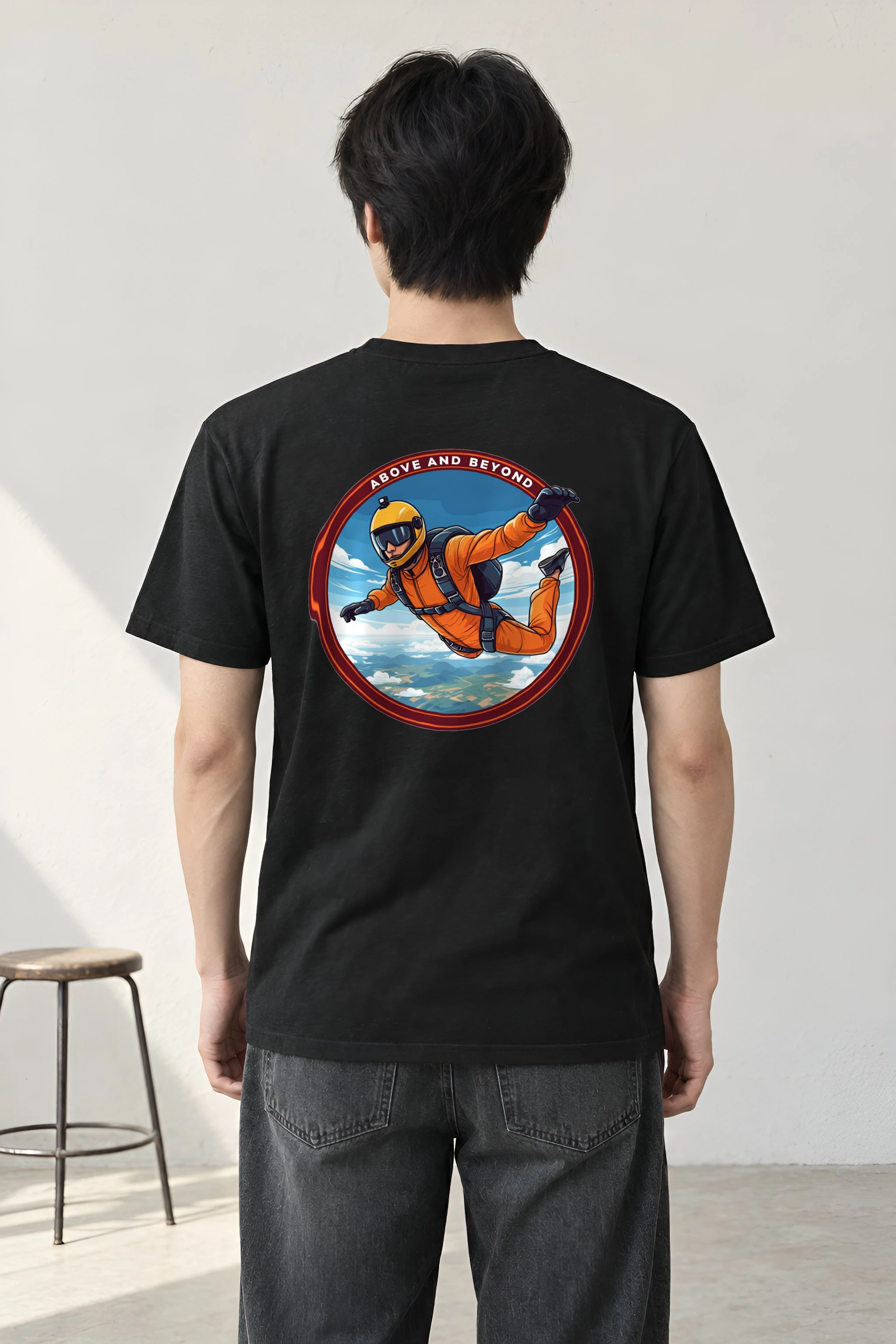 "Above And Beyond" Heavyweight Unisex Crewneck T-shirt