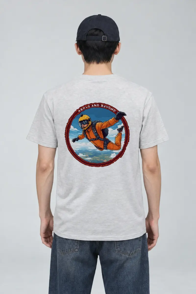 "Above And Beyond" Heavyweight Unisex Crewneck T-shirt