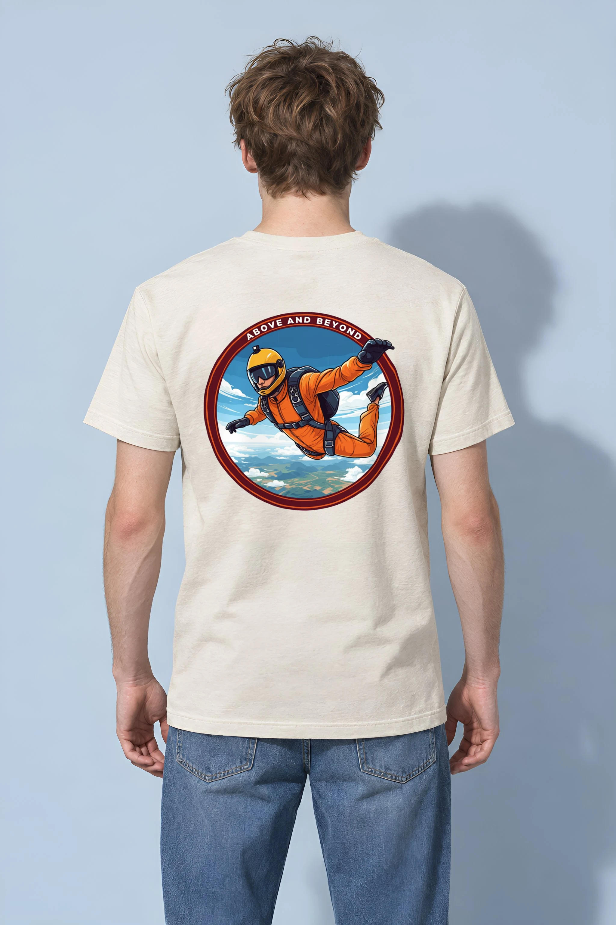 "Above And Beyond" Heavyweight Unisex Crewneck T-shirt
