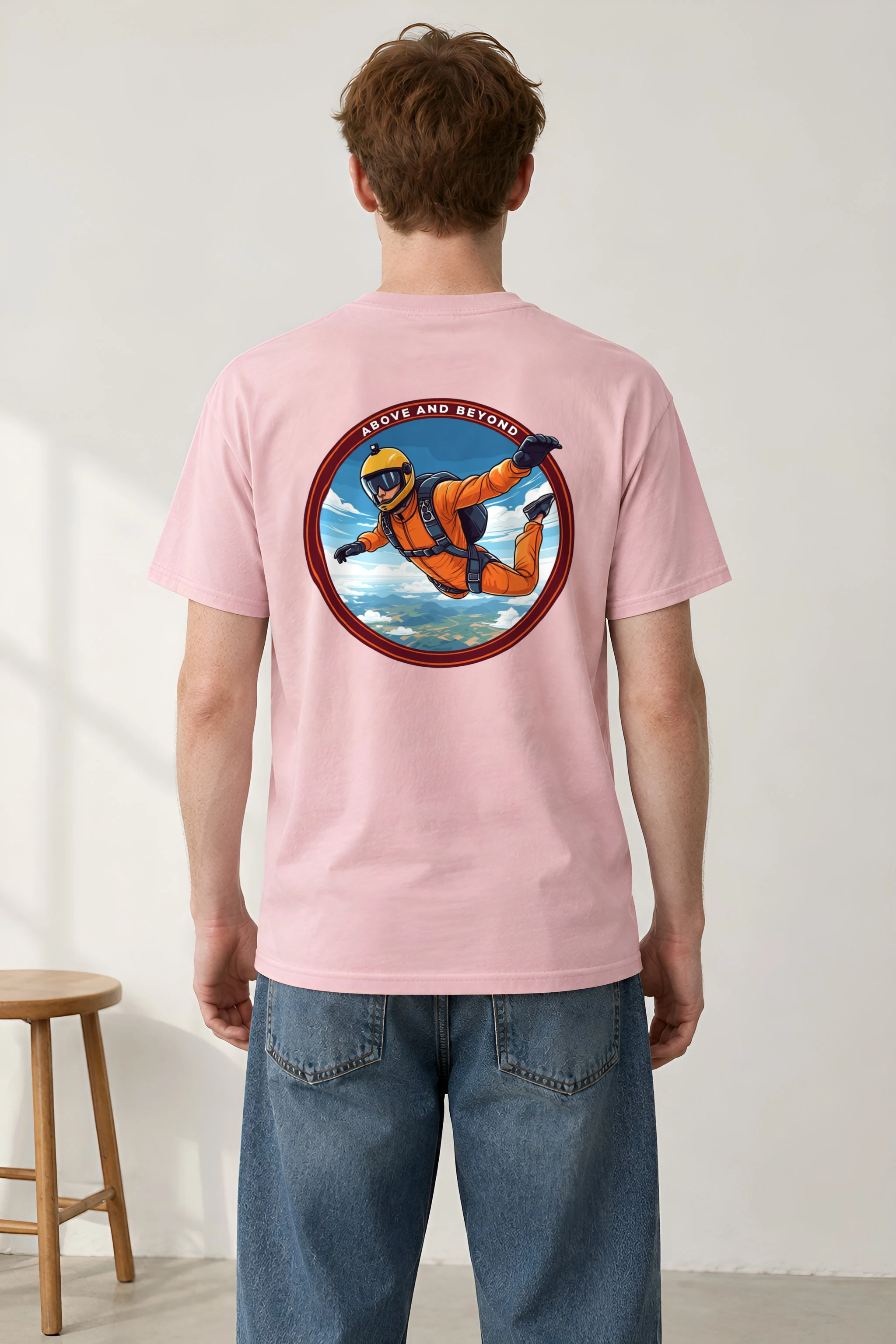 "Above And Beyond" Heavyweight Unisex Crewneck T-shirt