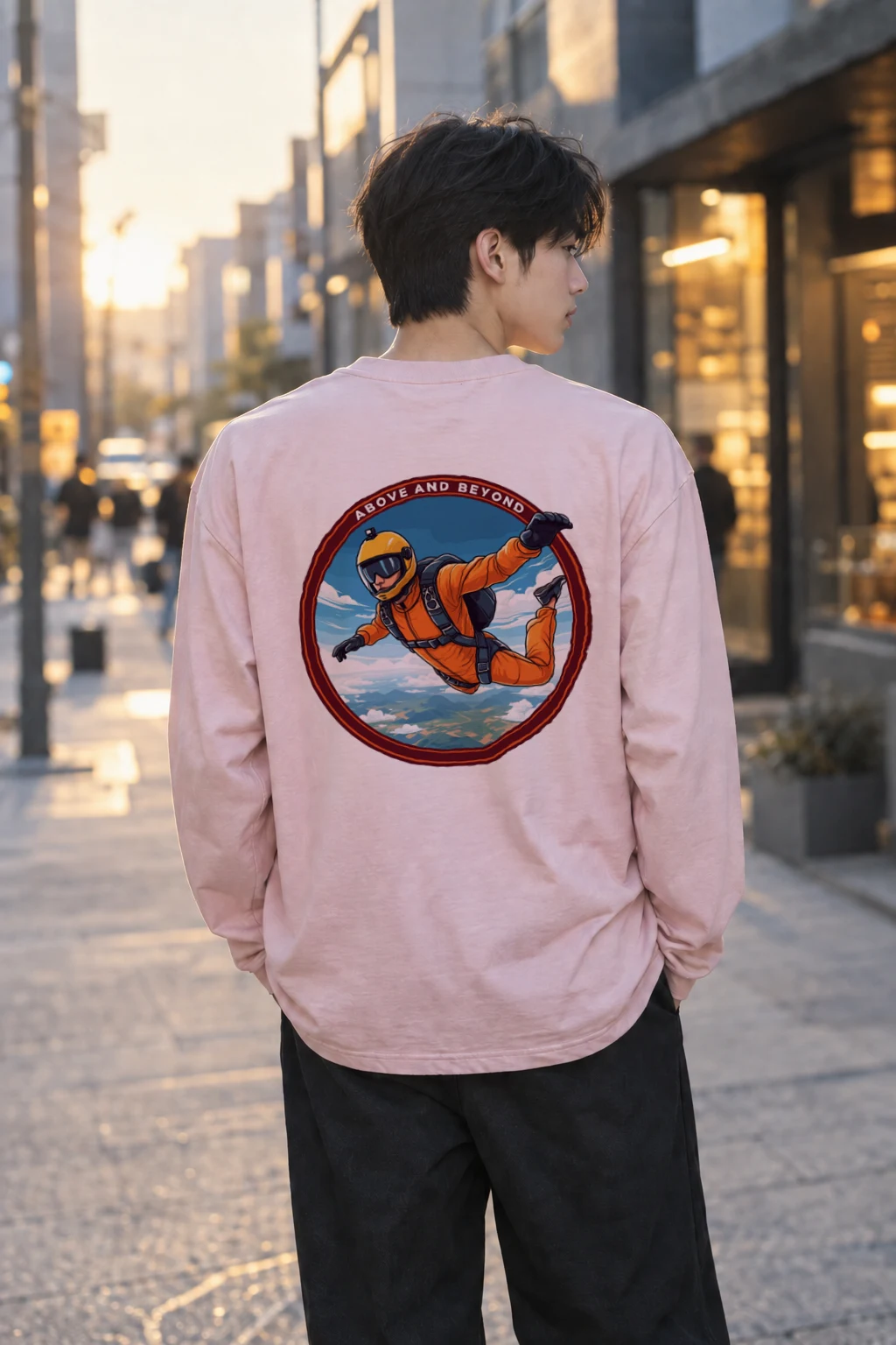 "Above And Beyond" Unisex Longsleeve T-shirt | Gildan 2400