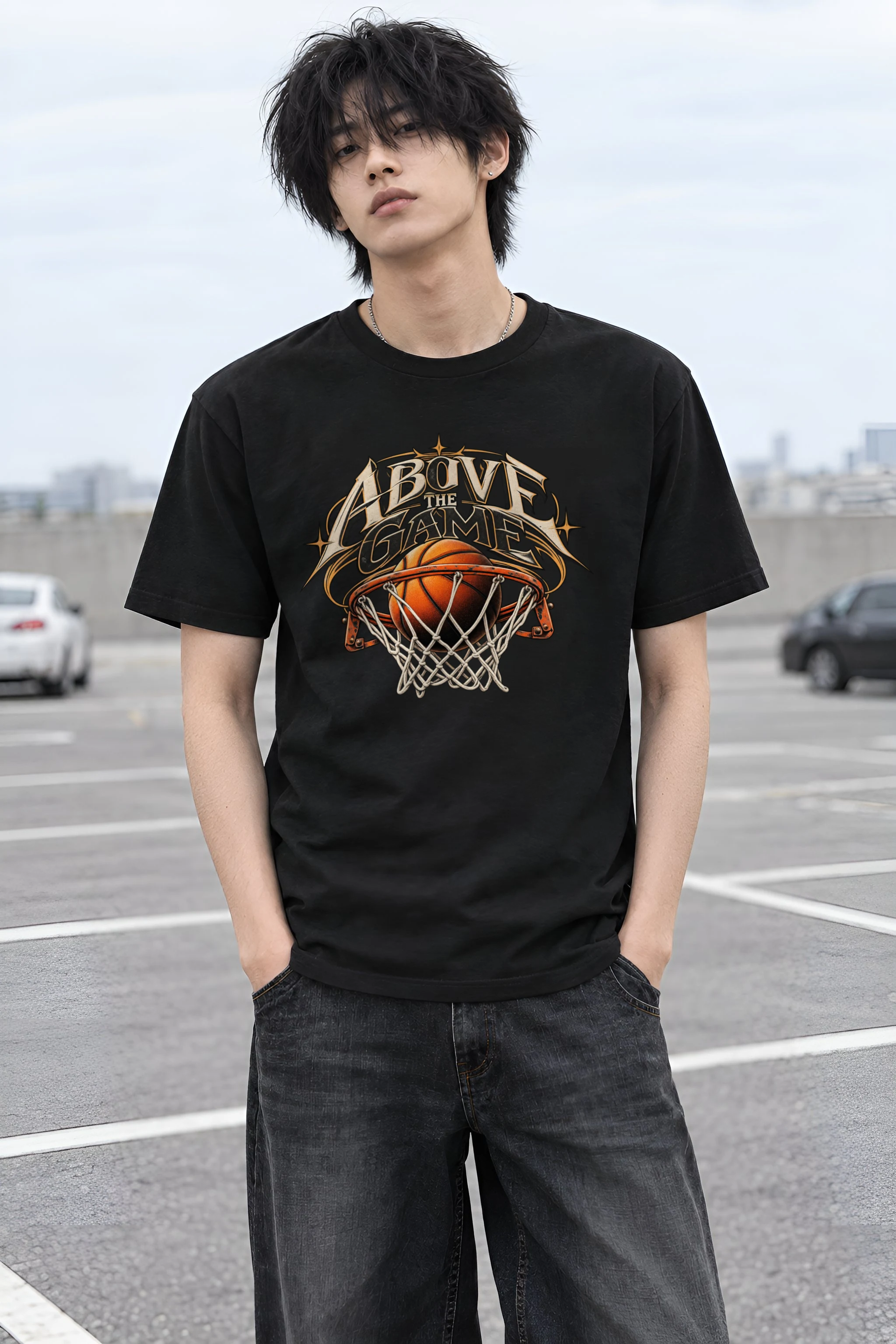"Above The Game" Heavyweight Unisex Crewneck T-shirt