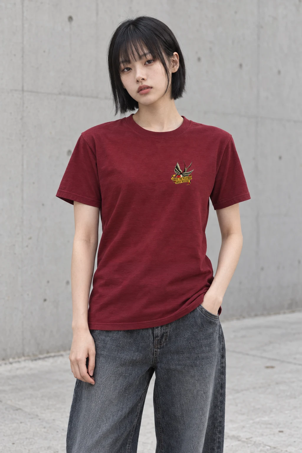 "Above the Weather Open Water" Heavyweight Unisex Crewneck T-shirt