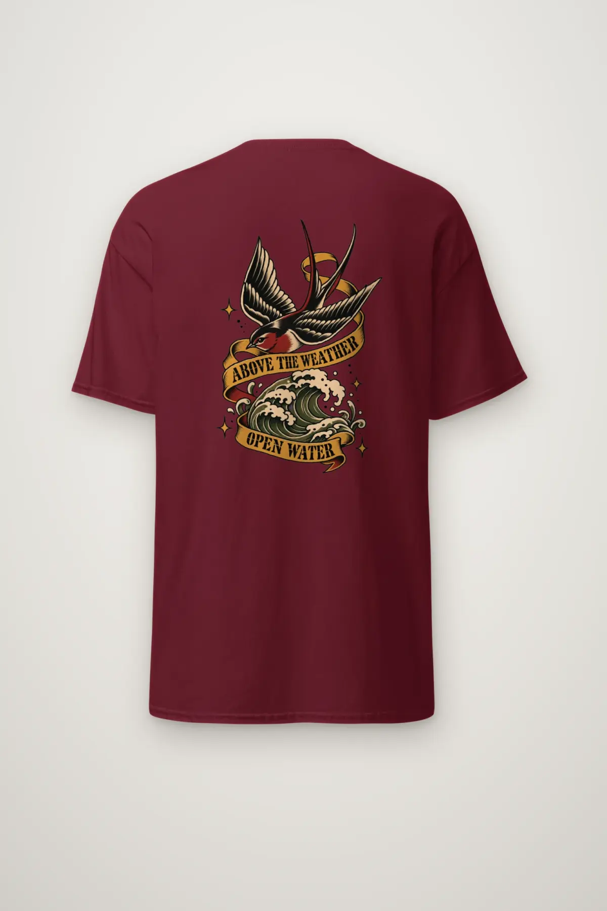 "Above the Weather Open Water" Heavyweight Unisex Crewneck T-shirt