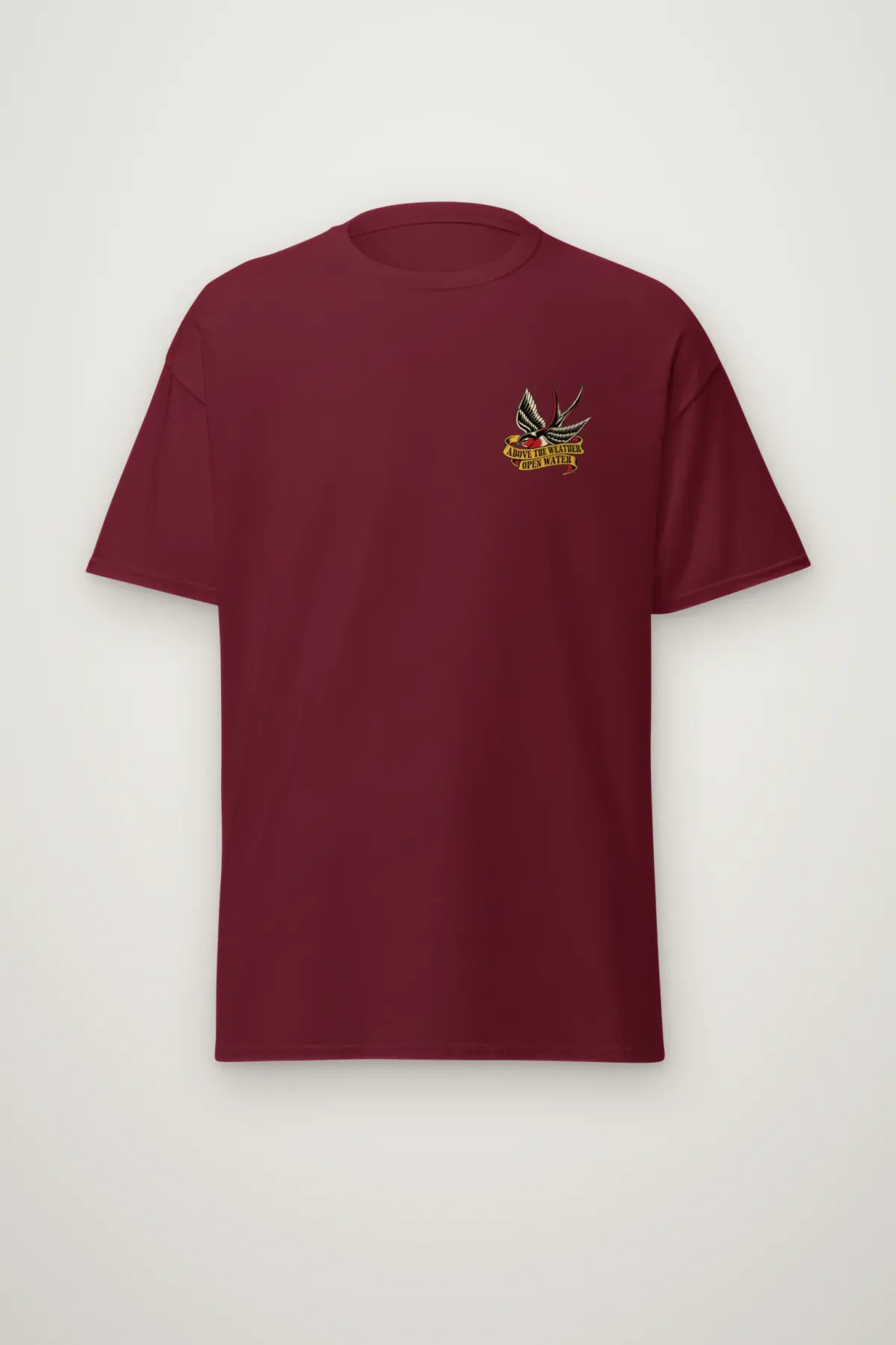 "Above the Weather Open Water" Heavyweight Unisex Crewneck T-shirt