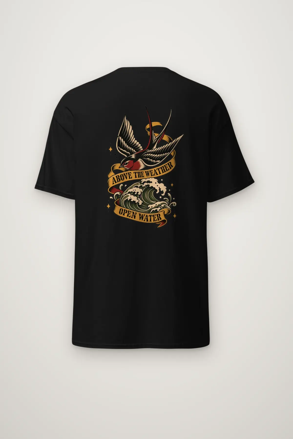 "Above the Weather Open Water" Heavyweight Unisex Crewneck T-shirt