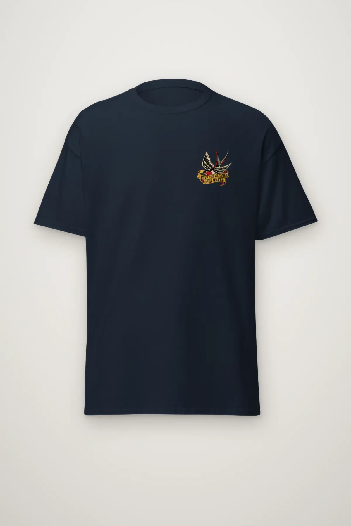 "Above the Weather Open Water" Heavyweight Unisex Crewneck T-shirt