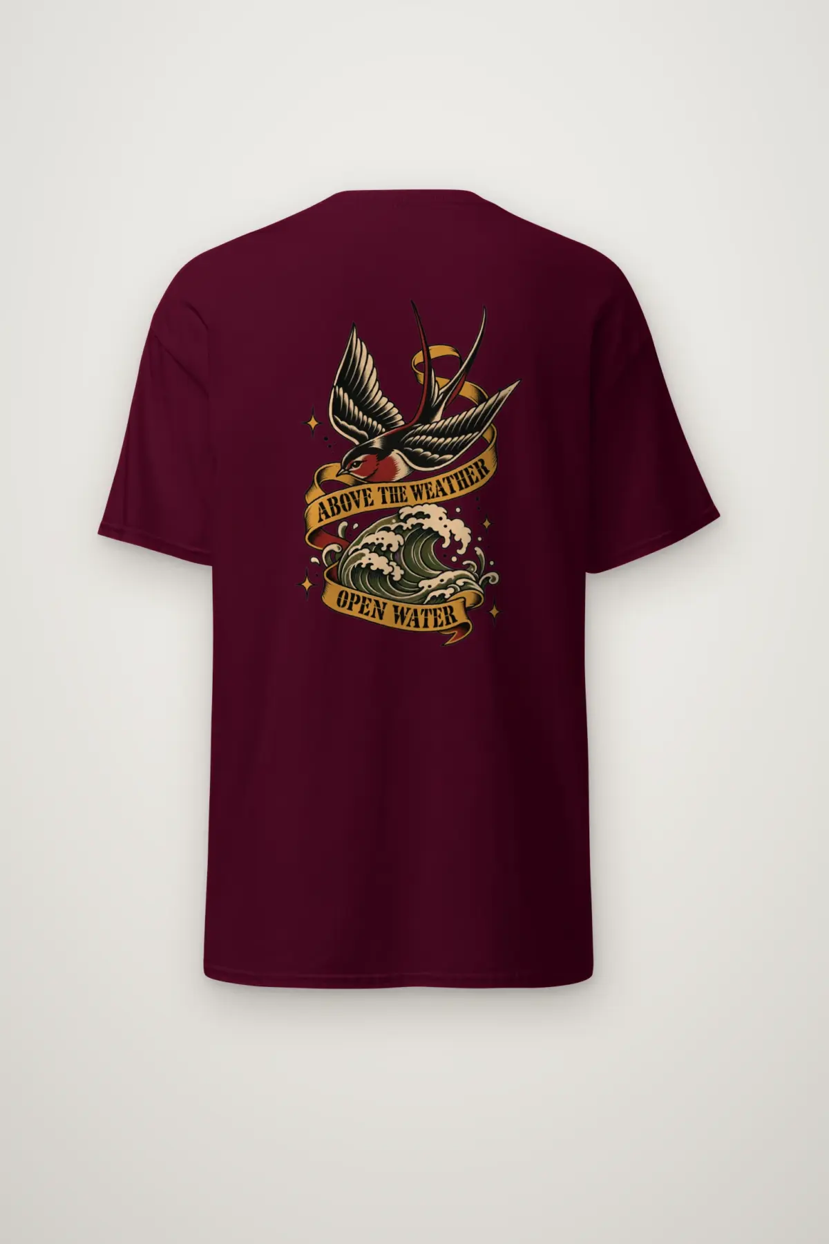 "Above the Weather Open Water" Heavyweight Unisex Crewneck T-shirt