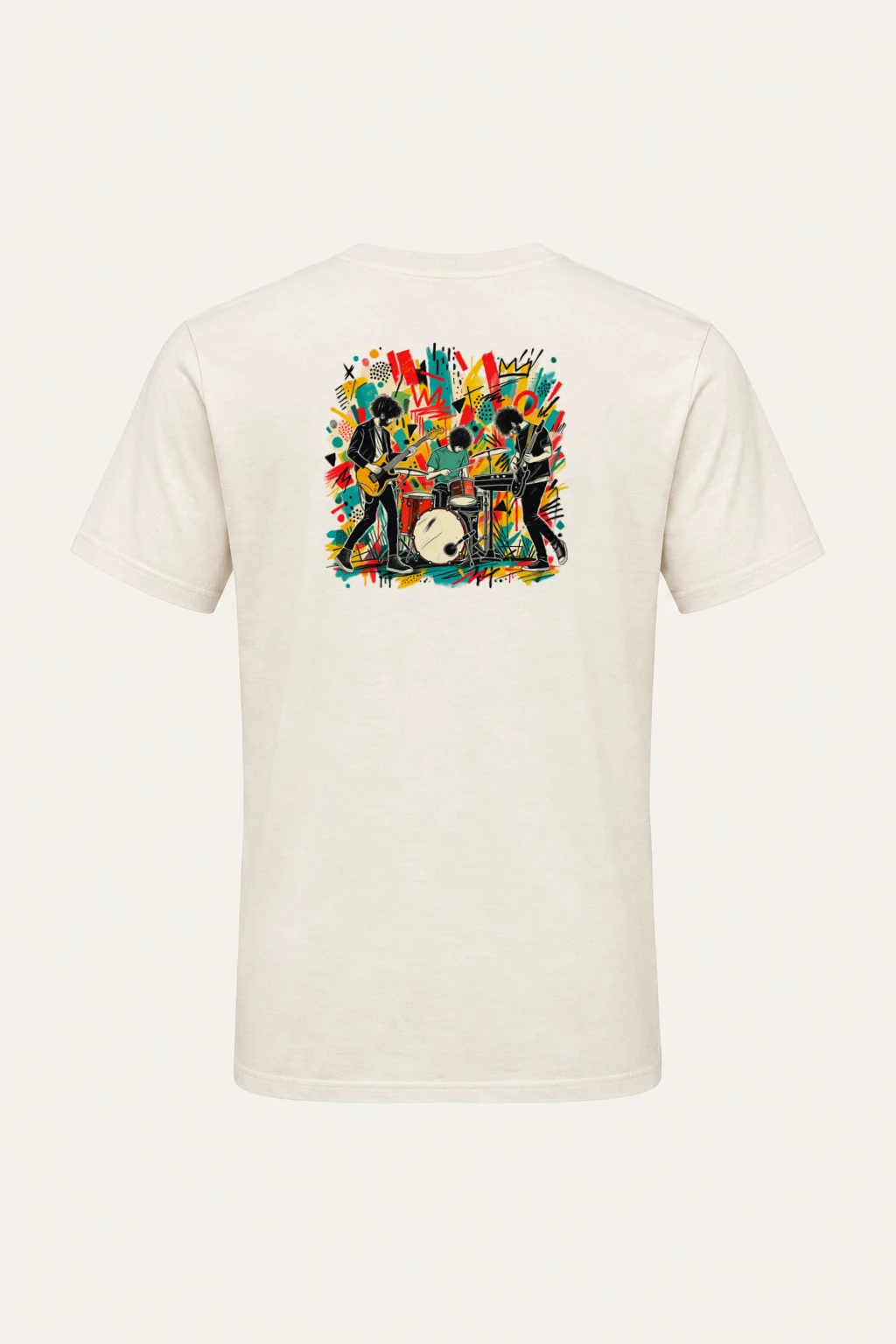 "Abstract Band Jam" Heavyweight Unisex Crewneck T-shirt | Gildan 5000