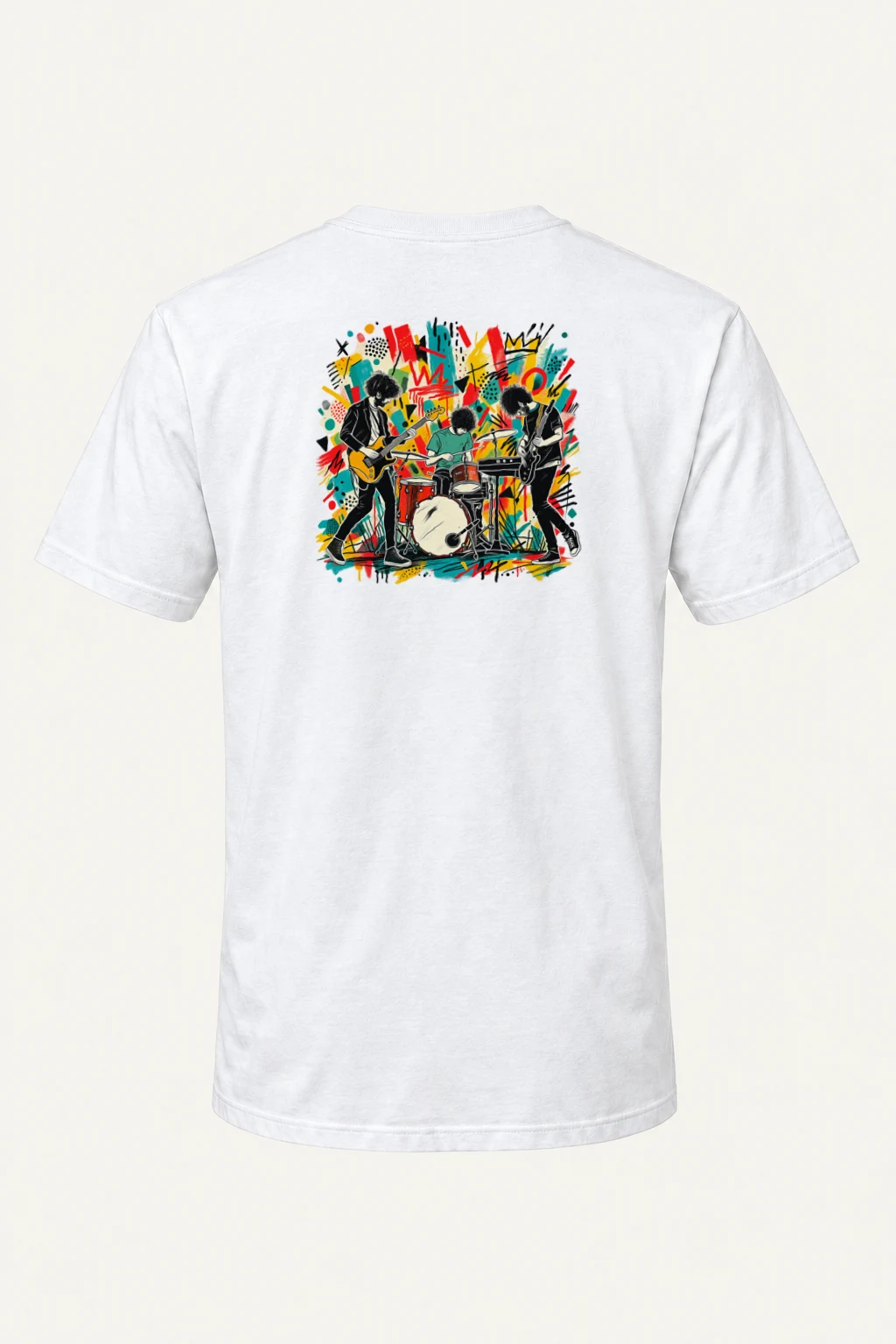 "Abstract Band Jam" Heavyweight Unisex Crewneck T-shirt | Gildan 5000
