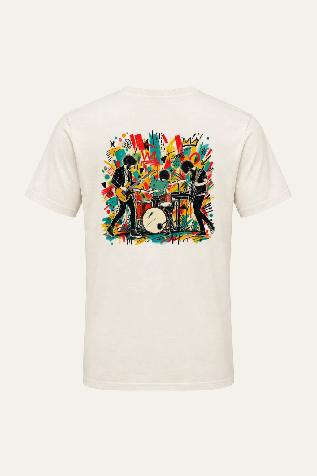"Abstract Band Jam" Heavyweight Unisex Crewneck T-shirt | Gildan 5000