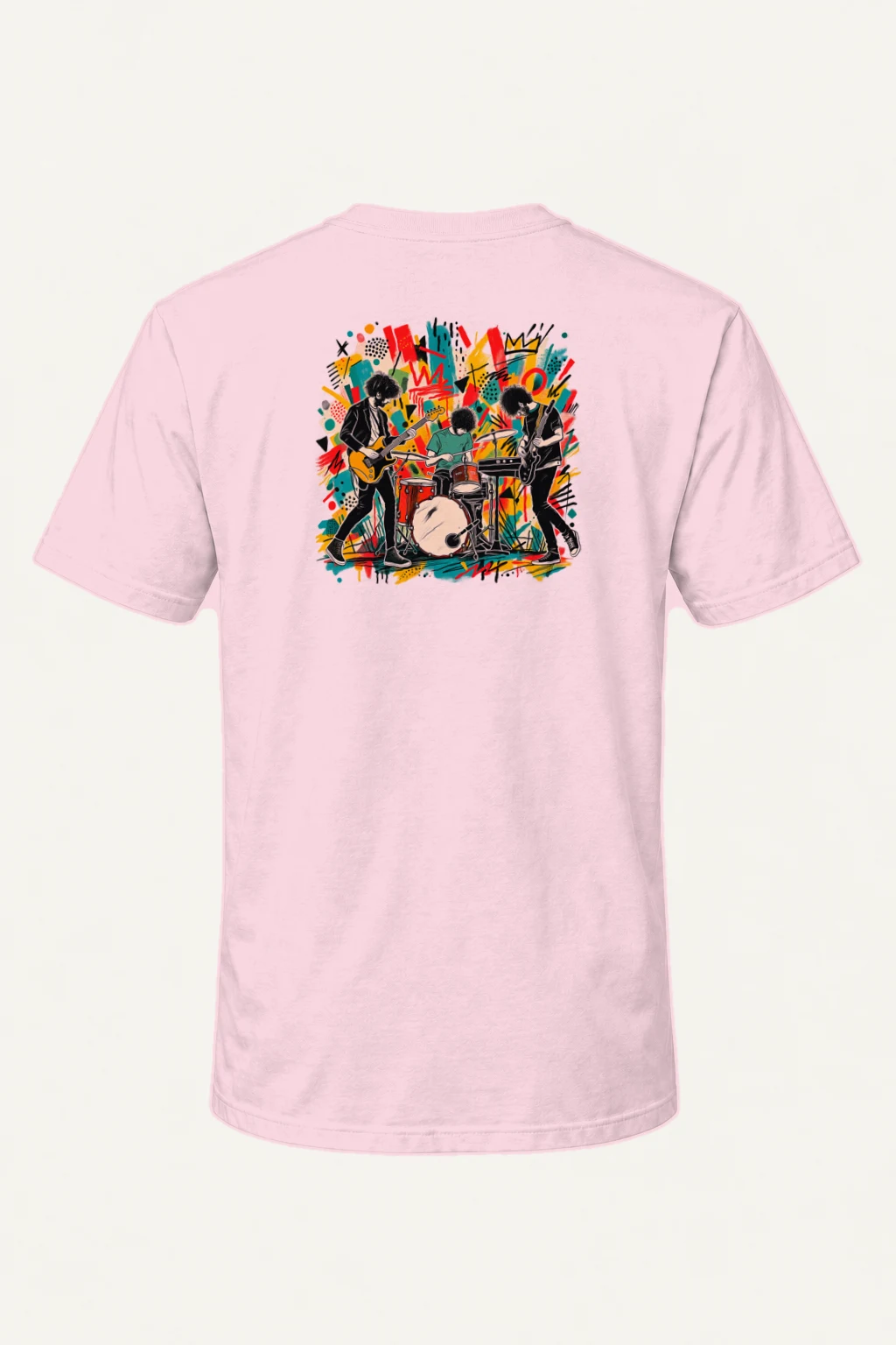 "Abstract Band Jam" Heavyweight Unisex Crewneck T-shirt | Gildan 5000
