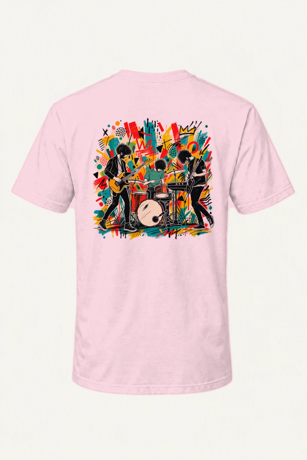 "Abstract Band Jam" Heavyweight Unisex Crewneck T-shirt | Gildan 5000