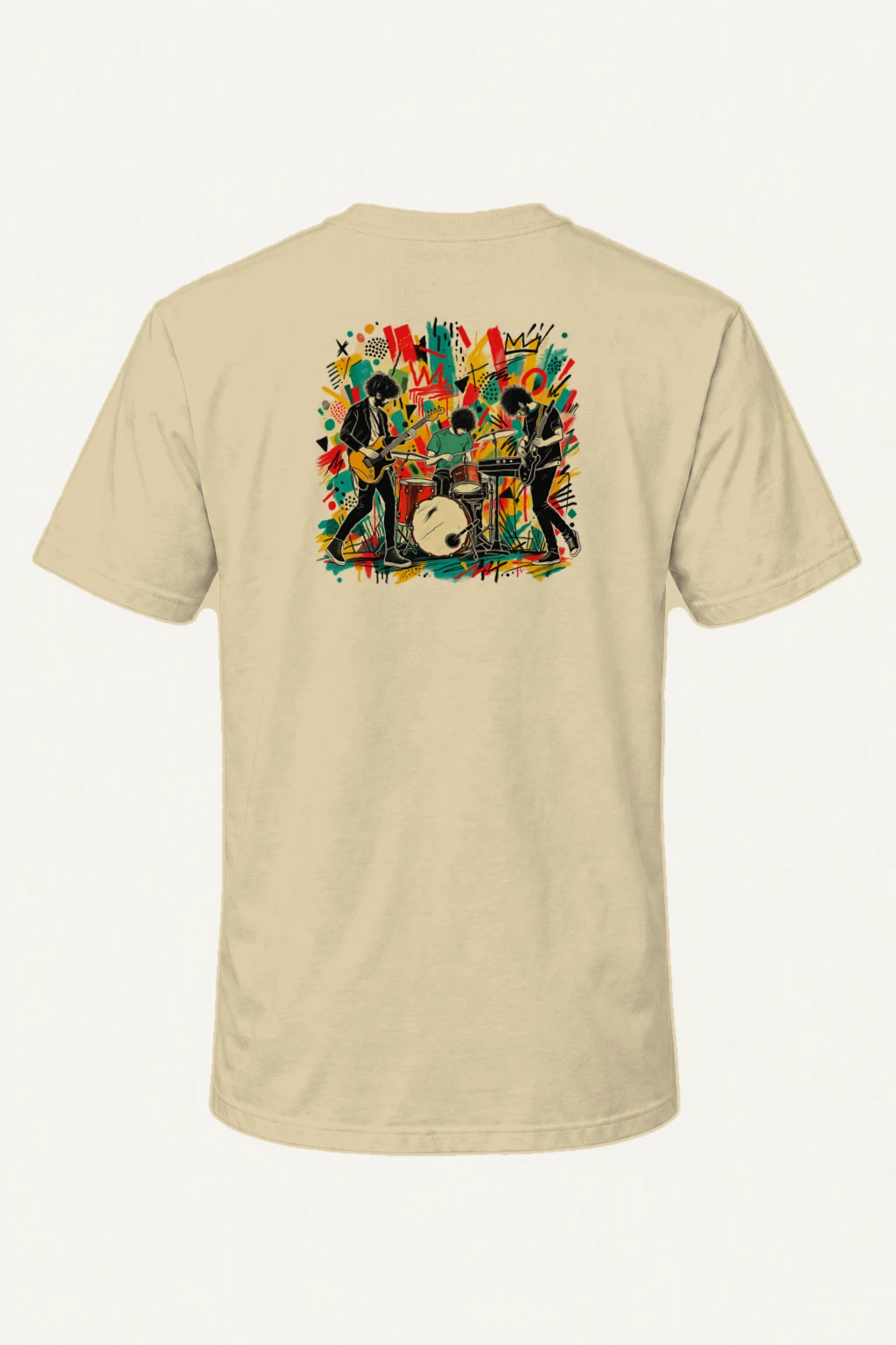 "Abstract Band Jam" Heavyweight Unisex Crewneck T-shirt | Gildan 5000