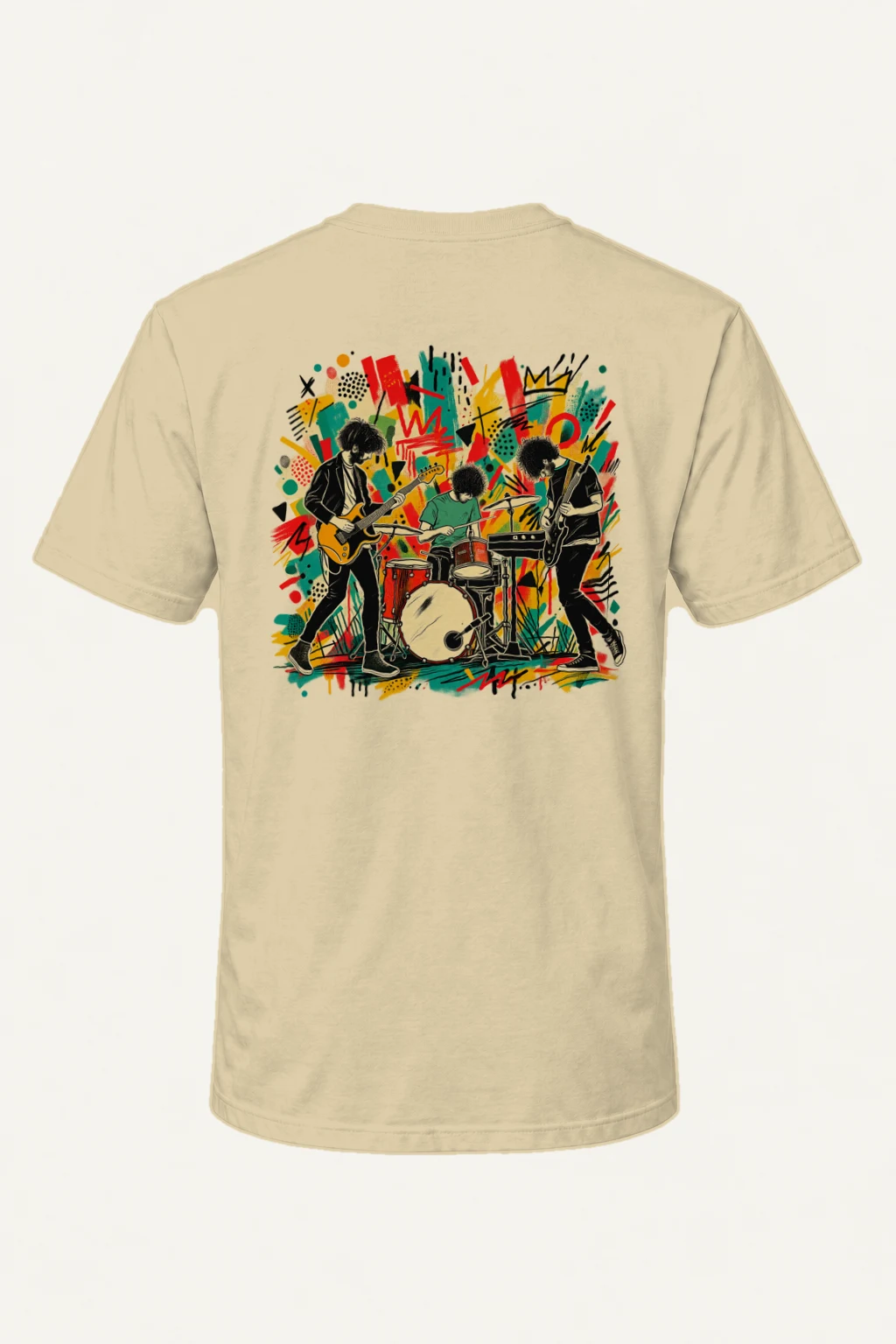 "Abstract Band Jam" Heavyweight Unisex Crewneck T-shirt | Gildan 5000