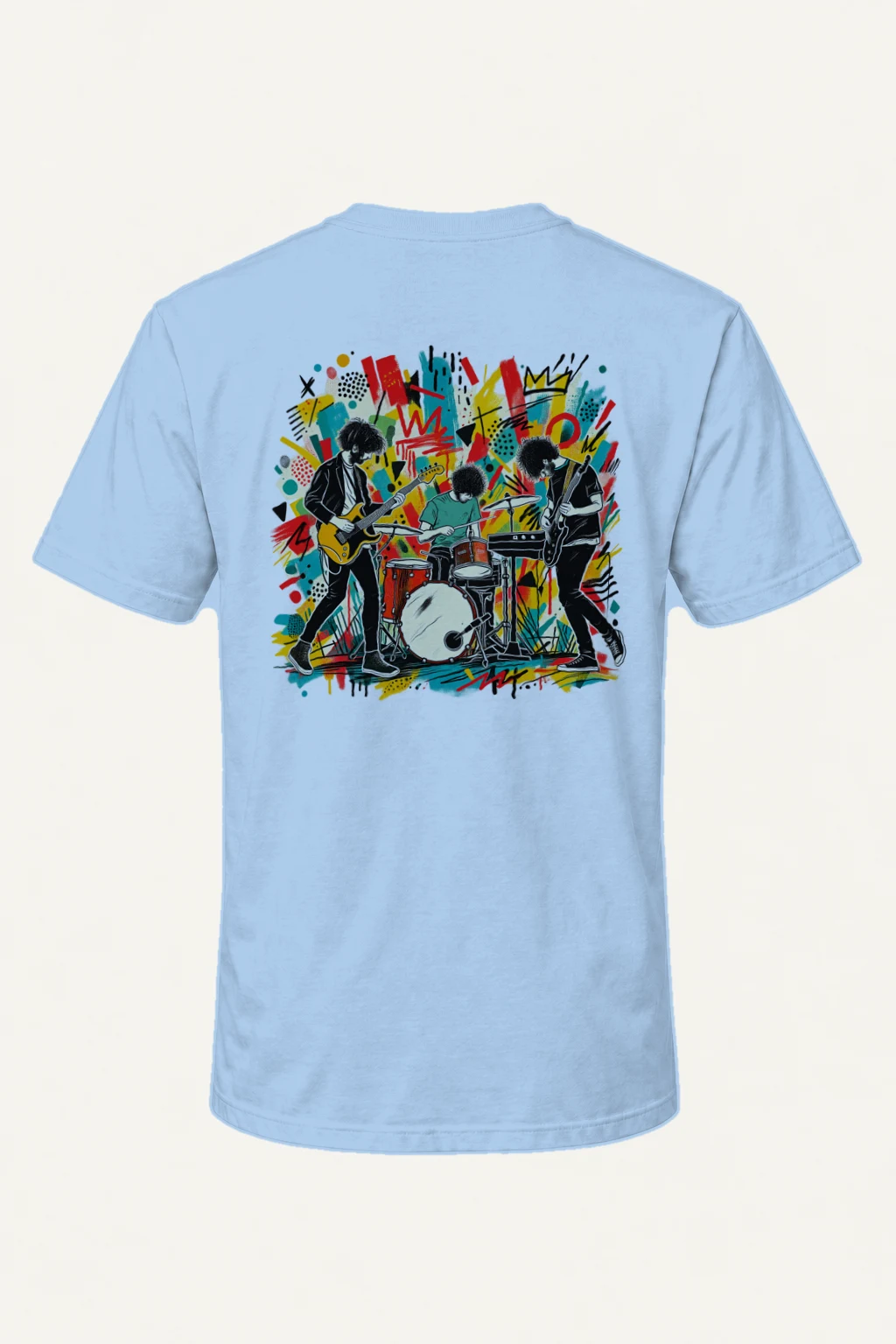 "Abstract Band Jam" Heavyweight Unisex Crewneck T-shirt | Gildan 5000